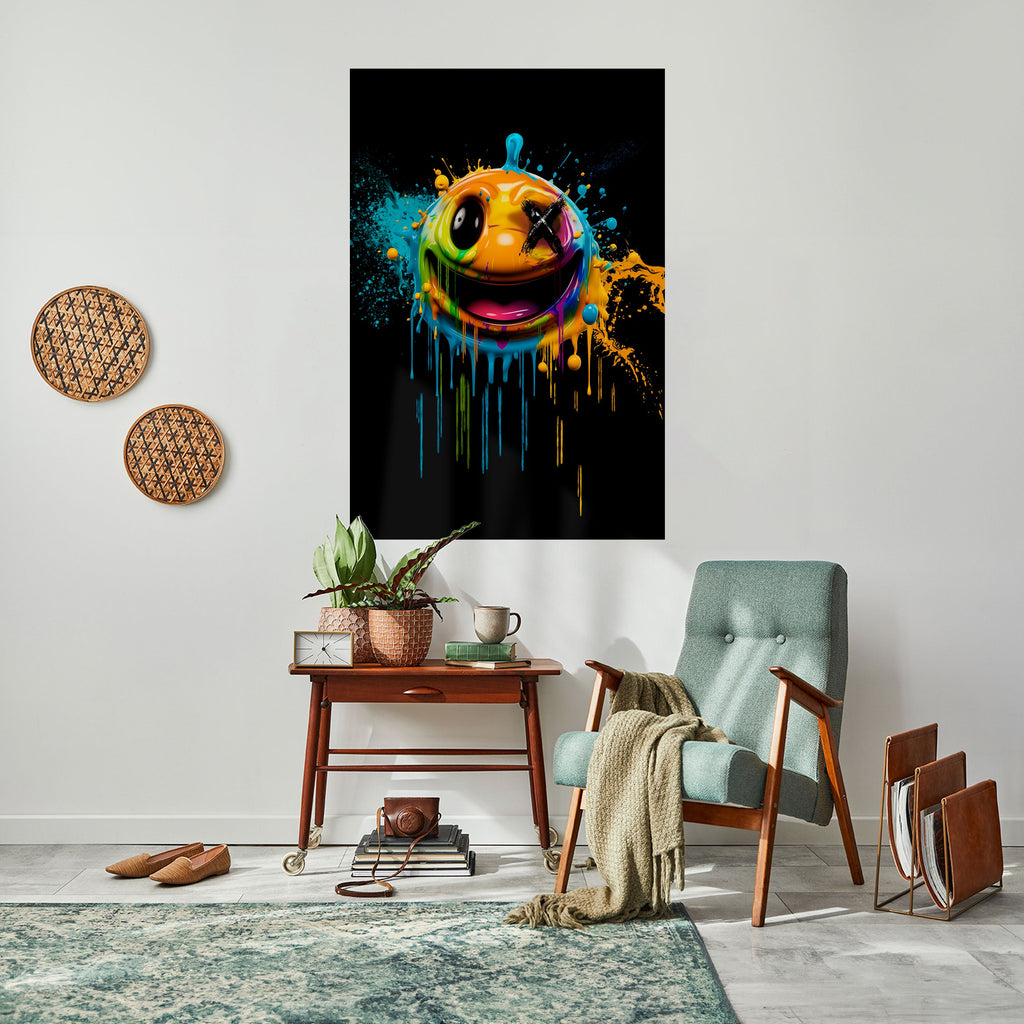 TRIPPY HAPPINESS Vertikales Poster zum Abziehen und Aufkleben