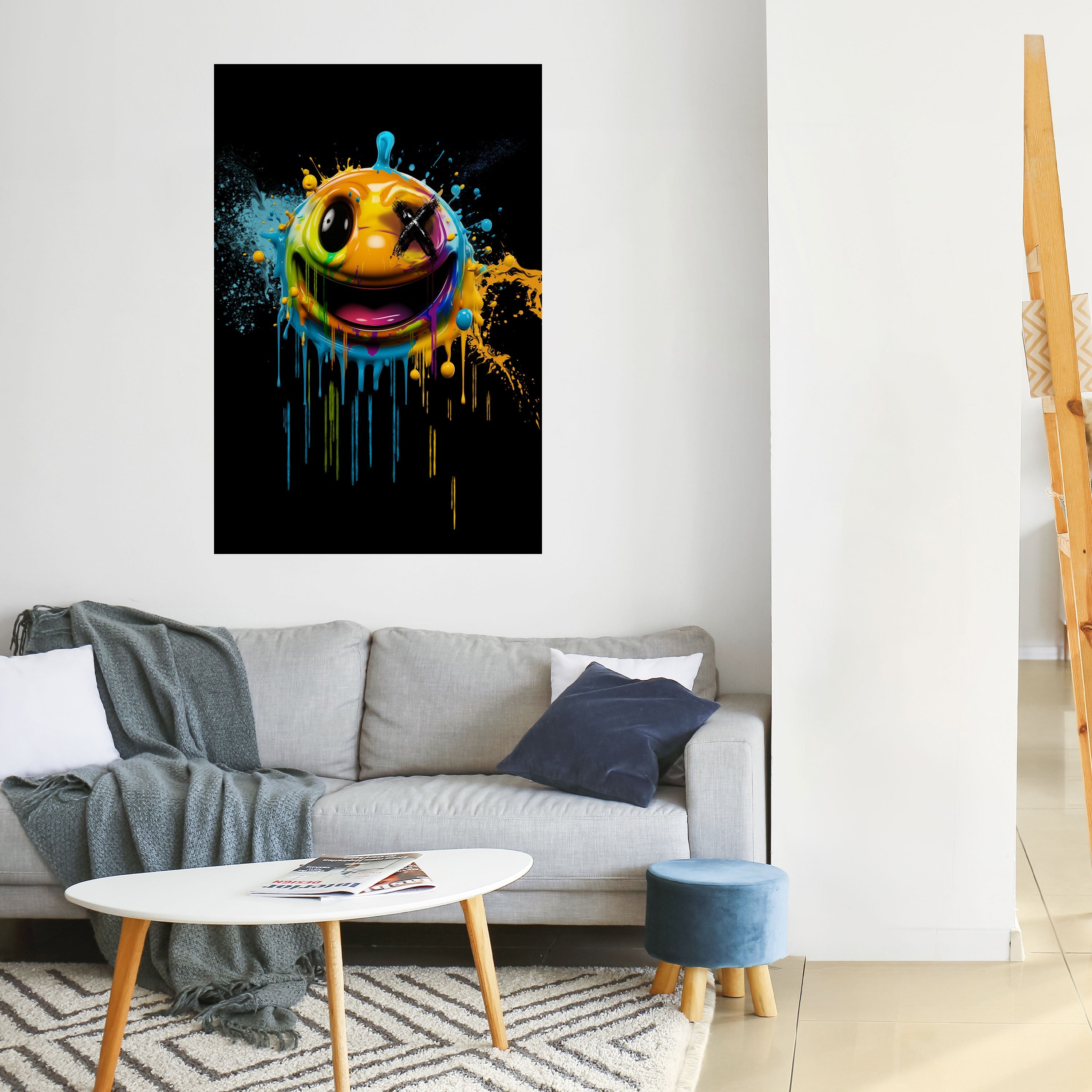TRIPPY HAPPINESS Vertikales Poster zum Abziehen und Aufkleben