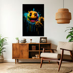 TRIPPY HAPPINESS Selbstklebendes Poster - Hochformat