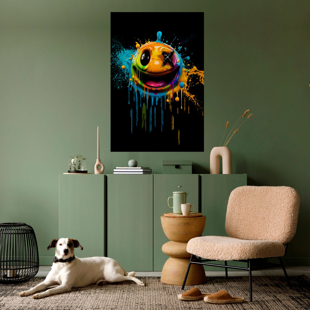 TRIPPY HAPPINESS Vertikales Poster zum Abziehen und Aufkleben