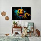 TRIPPY HAPPINESS Peel and Stick Horizontal Poster