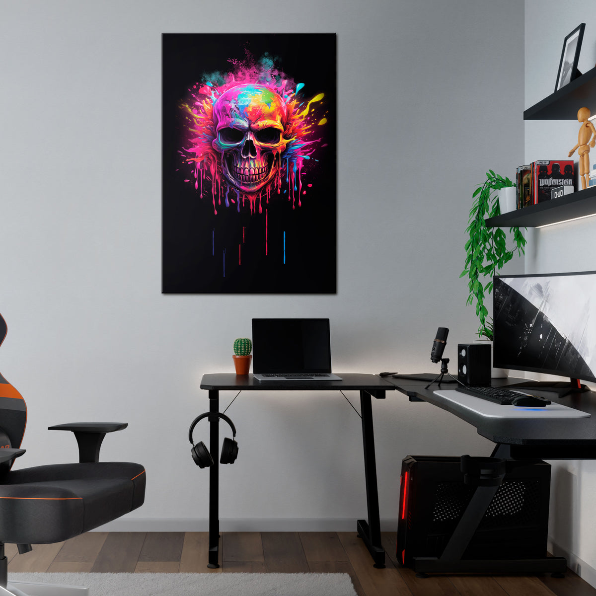 SKULL QUEST Vertical Canvas Print