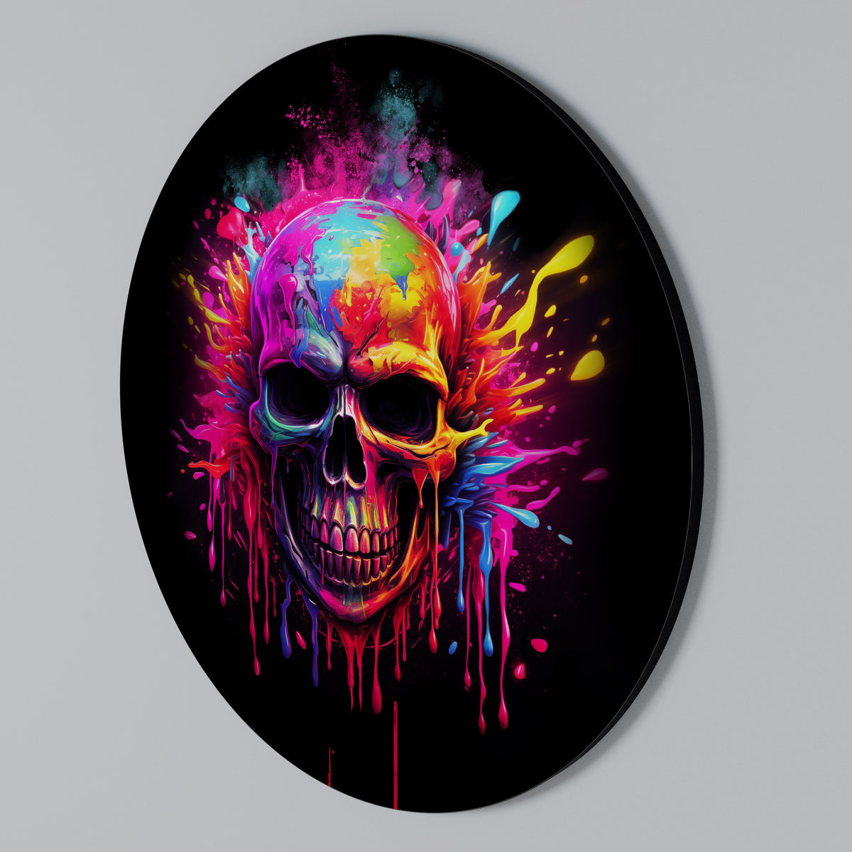 SKULL QUEST Rundes Wandbild