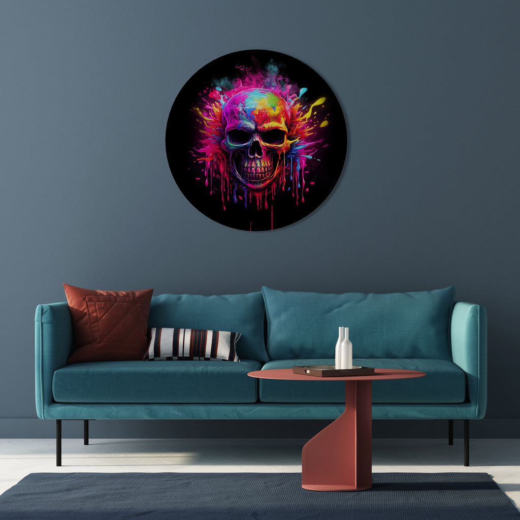 SKULL QUEST Runde Wanddekoration Ø 69 cm