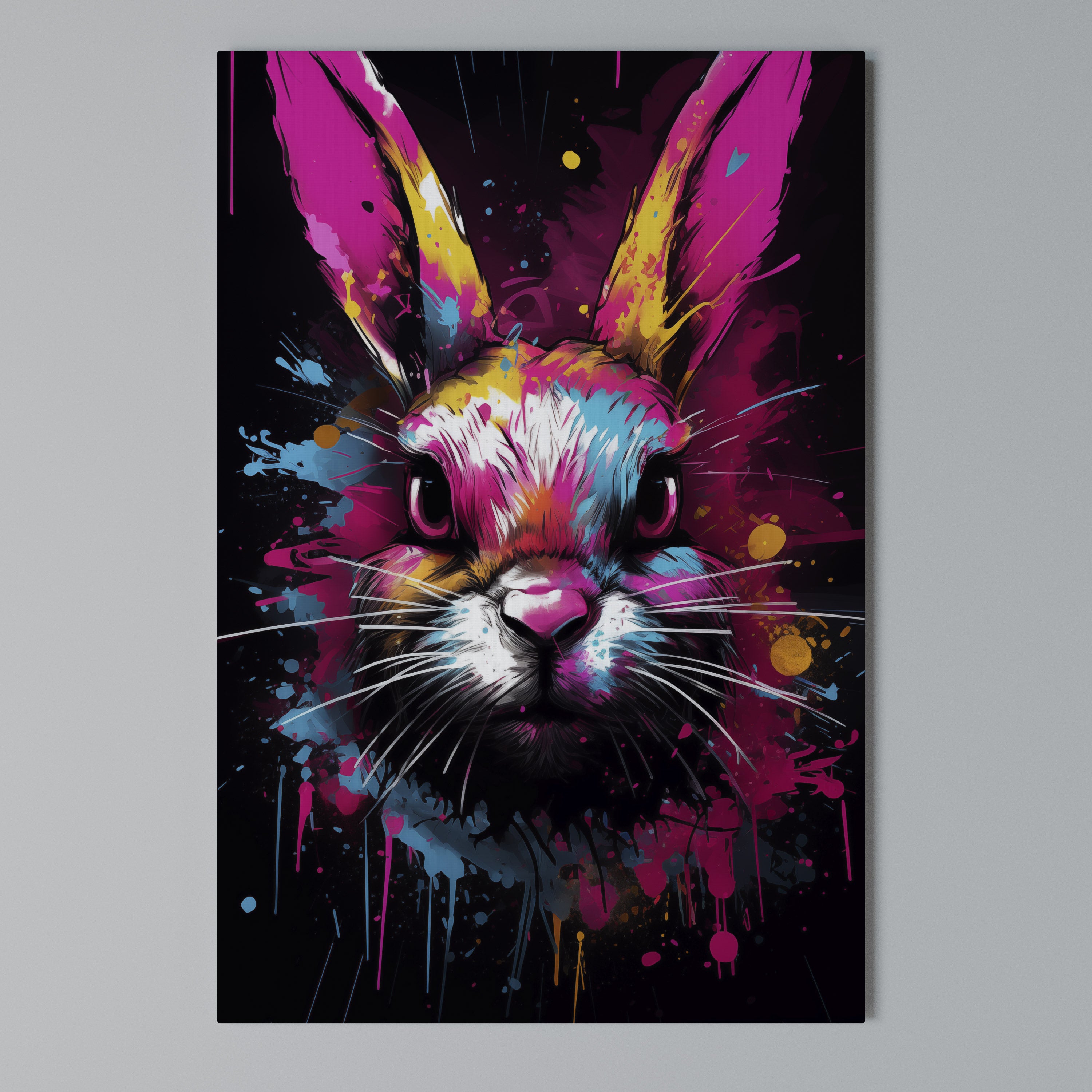 DON'T FOLLOW THE RABBIT Vertical Canvas Print