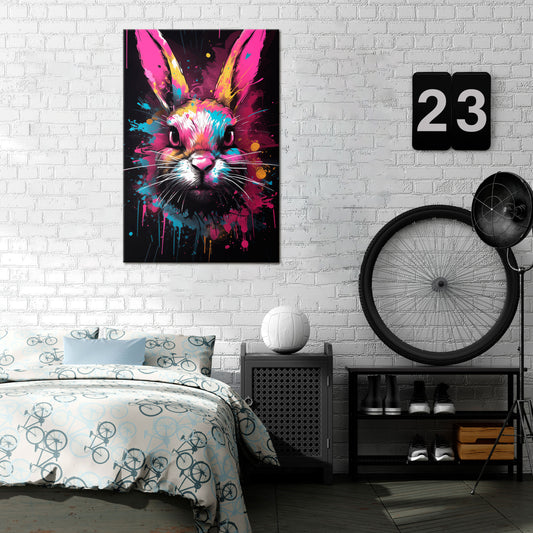 DON'T FOLLOW THE RABBIT Vertical Canvas Print