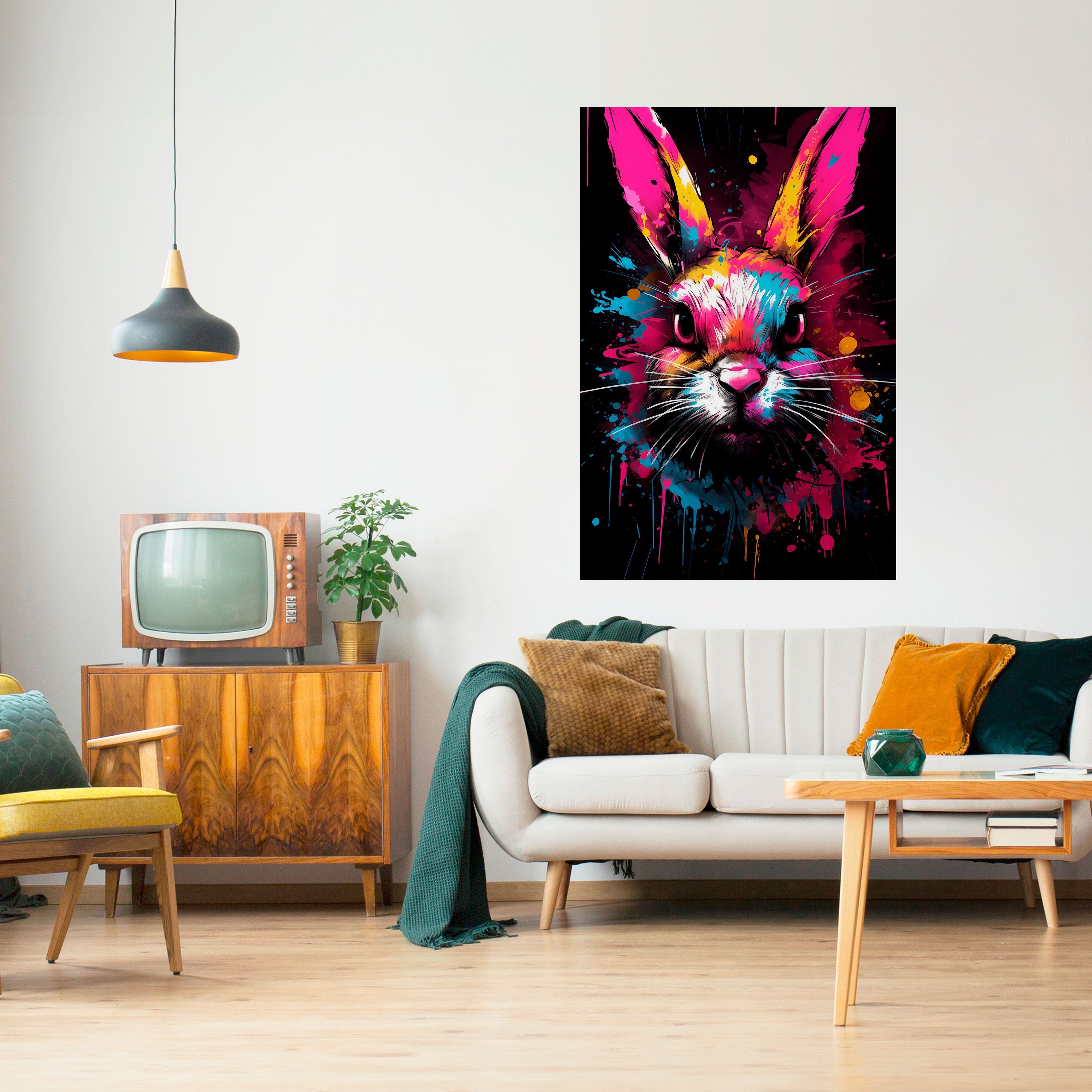 DON'T FOLLOW THE RABBIT Vertikales Poster zum Abziehen und Aufkleben