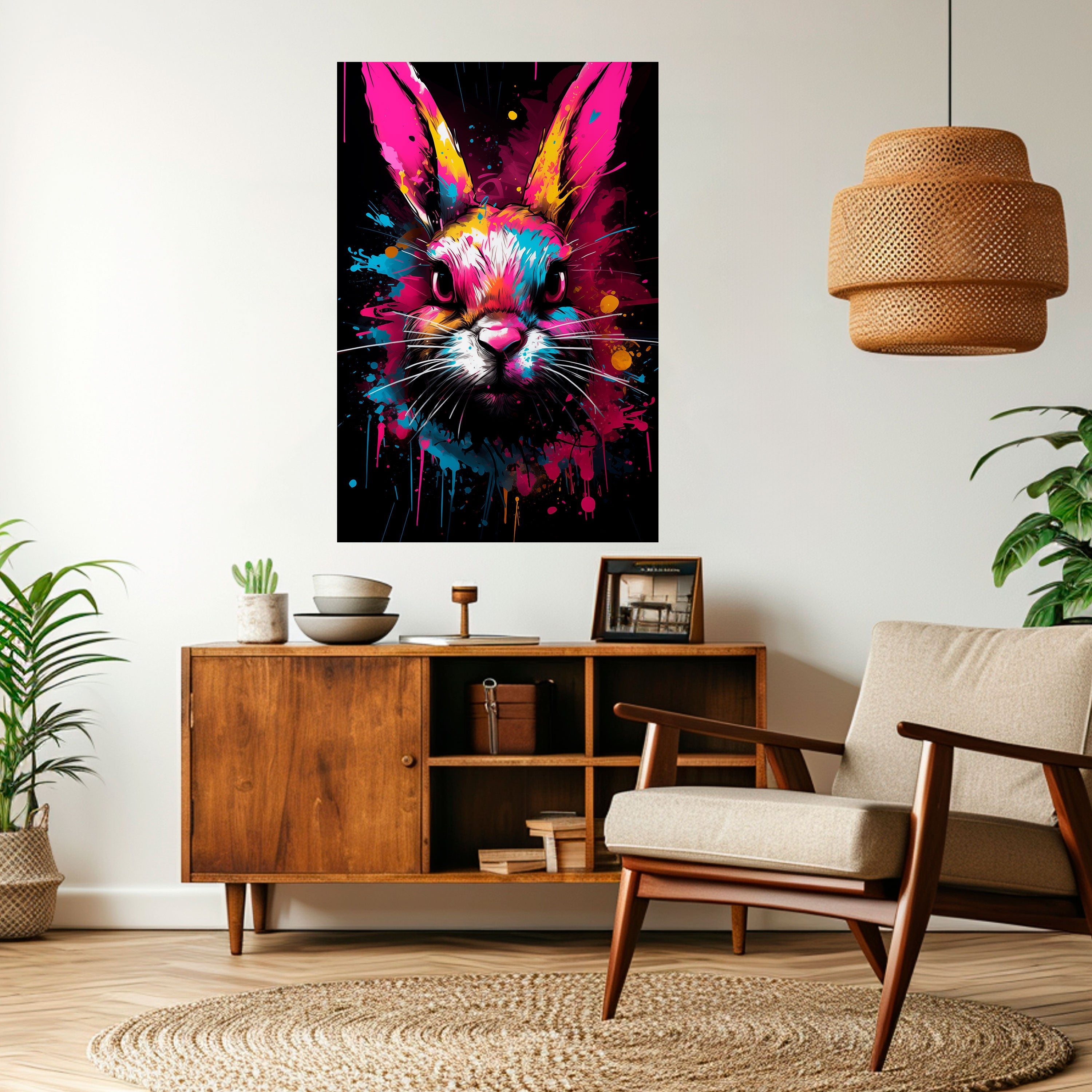 DON'T FOLLOW THE RABBIT Vertikales Poster zum Abziehen und Aufkleben