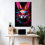 DON'T FOLLOW THE RABBIT Selbstklebendes Poster - Hochformat