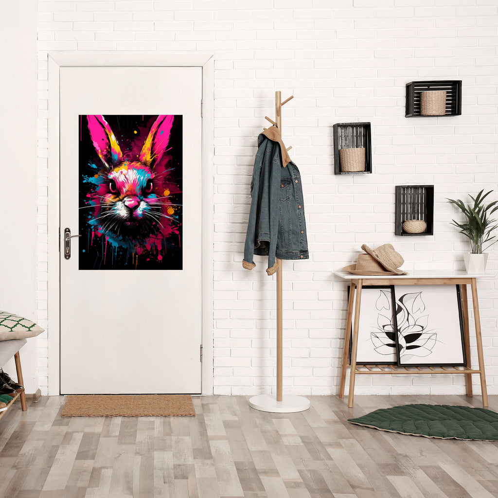 DON'T FOLLOW THE RABBIT Vertikales Poster zum Abziehen und Aufkleben