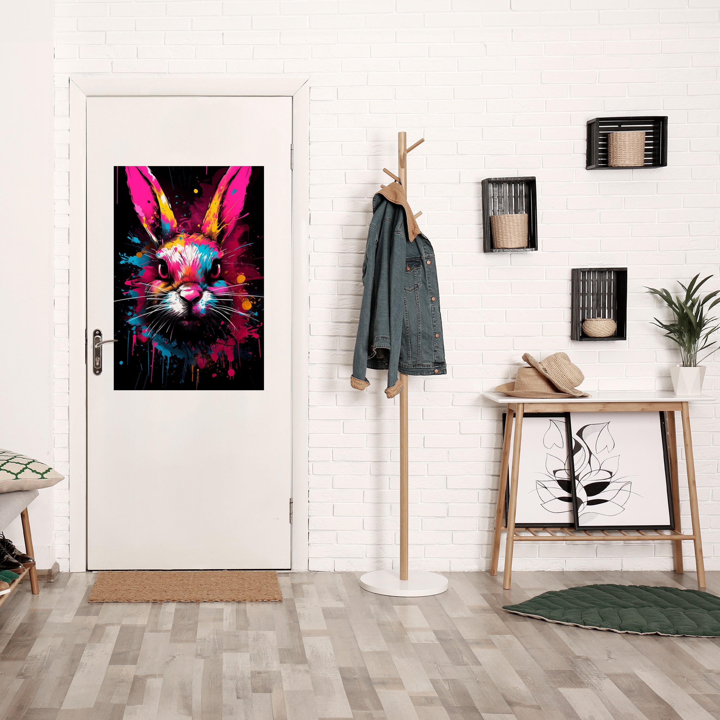 DON'T FOLLOW THE RABBIT Vertikales Poster zum Abziehen und Aufkleben