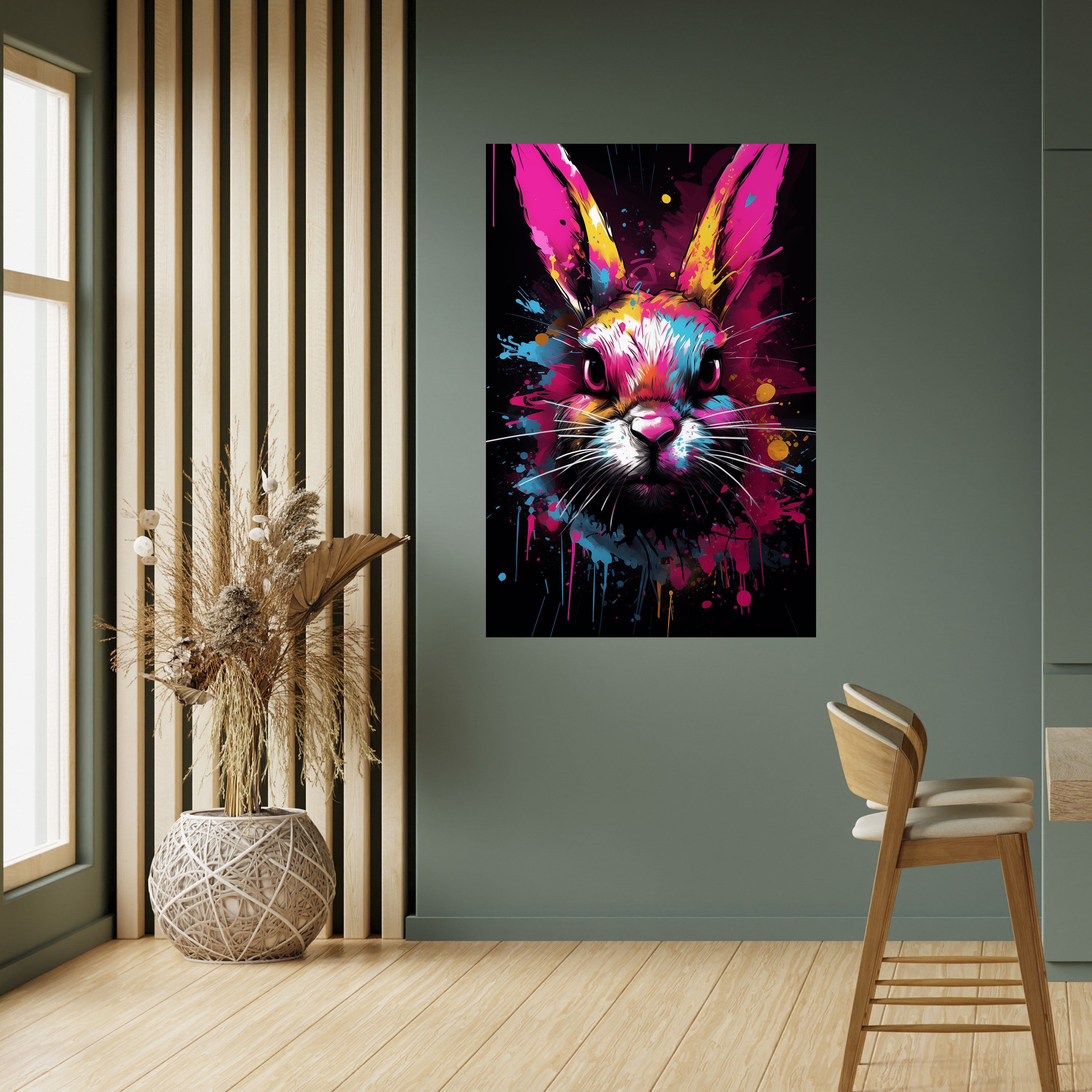 DON'T FOLLOW THE RABBIT Vertikales Poster zum Abziehen und Aufkleben