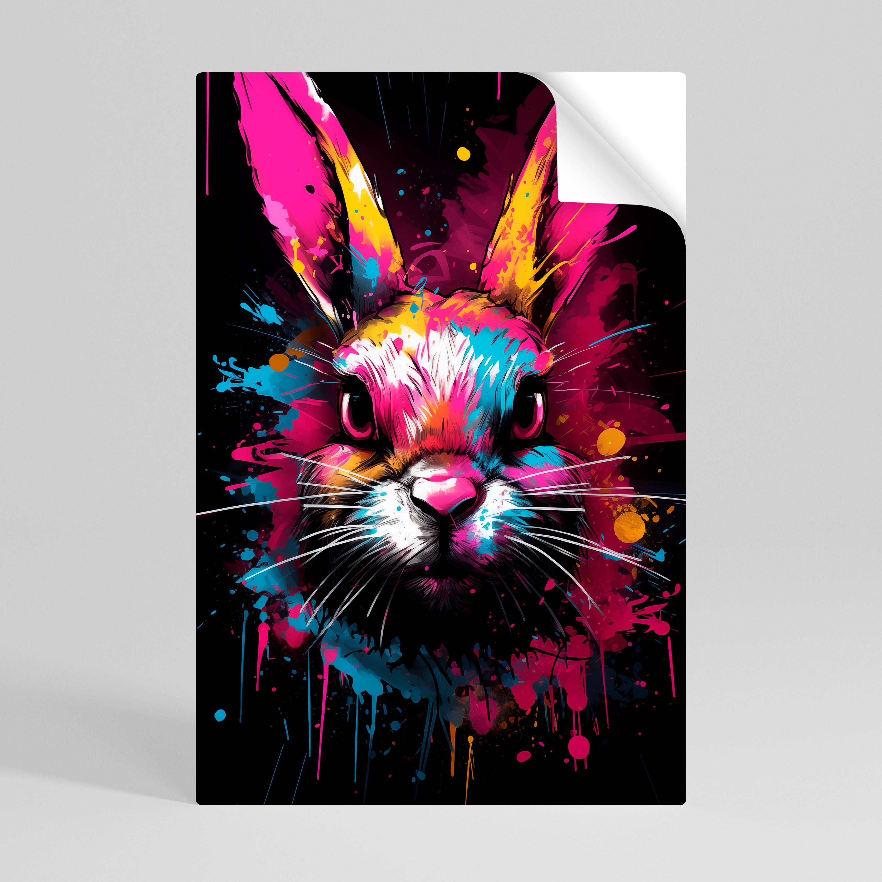 DON'T FOLLOW THE RABBIT Selbstklebendes Poster - Hochformat