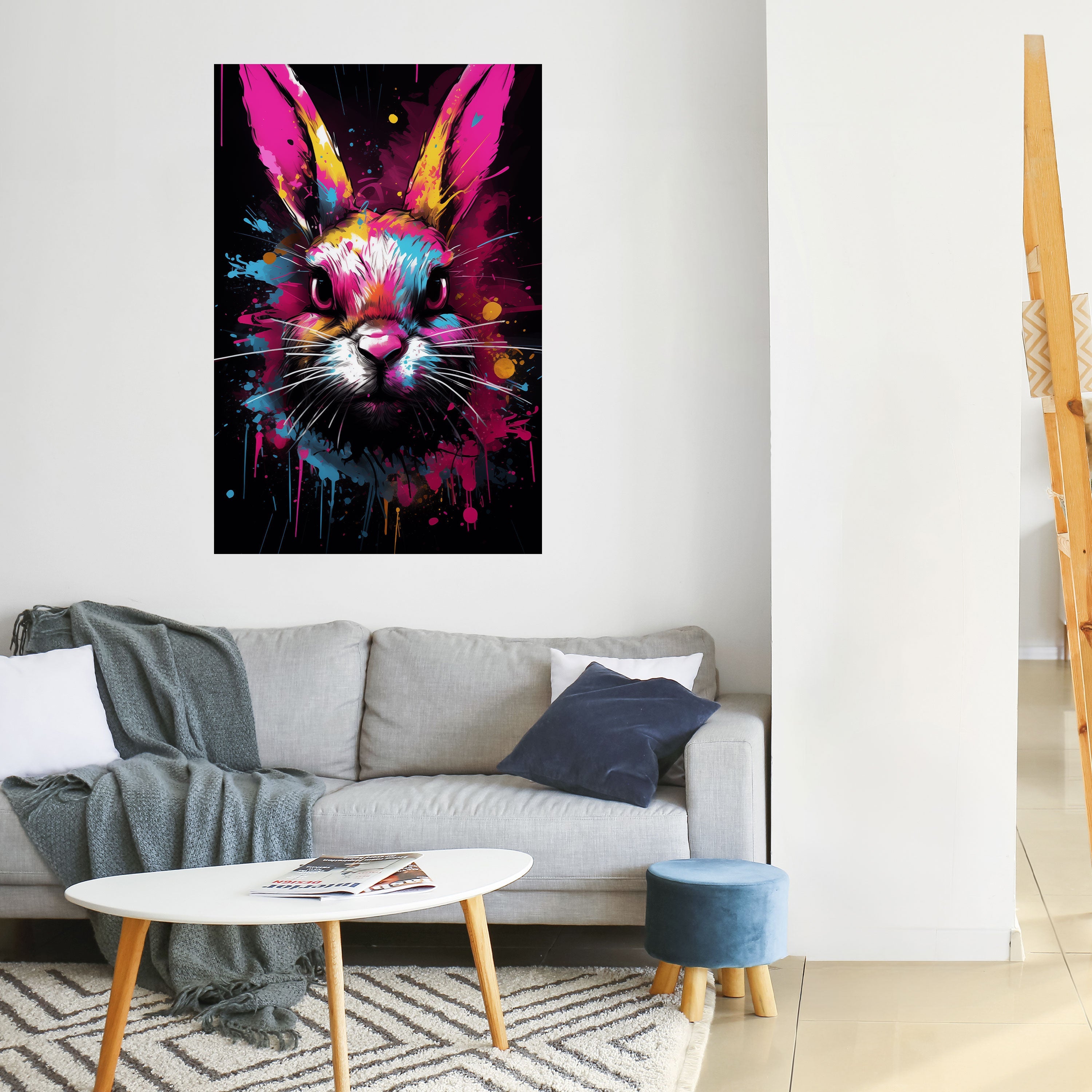DON'T FOLLOW THE RABBIT Vertikales Poster zum Abziehen und Aufkleben