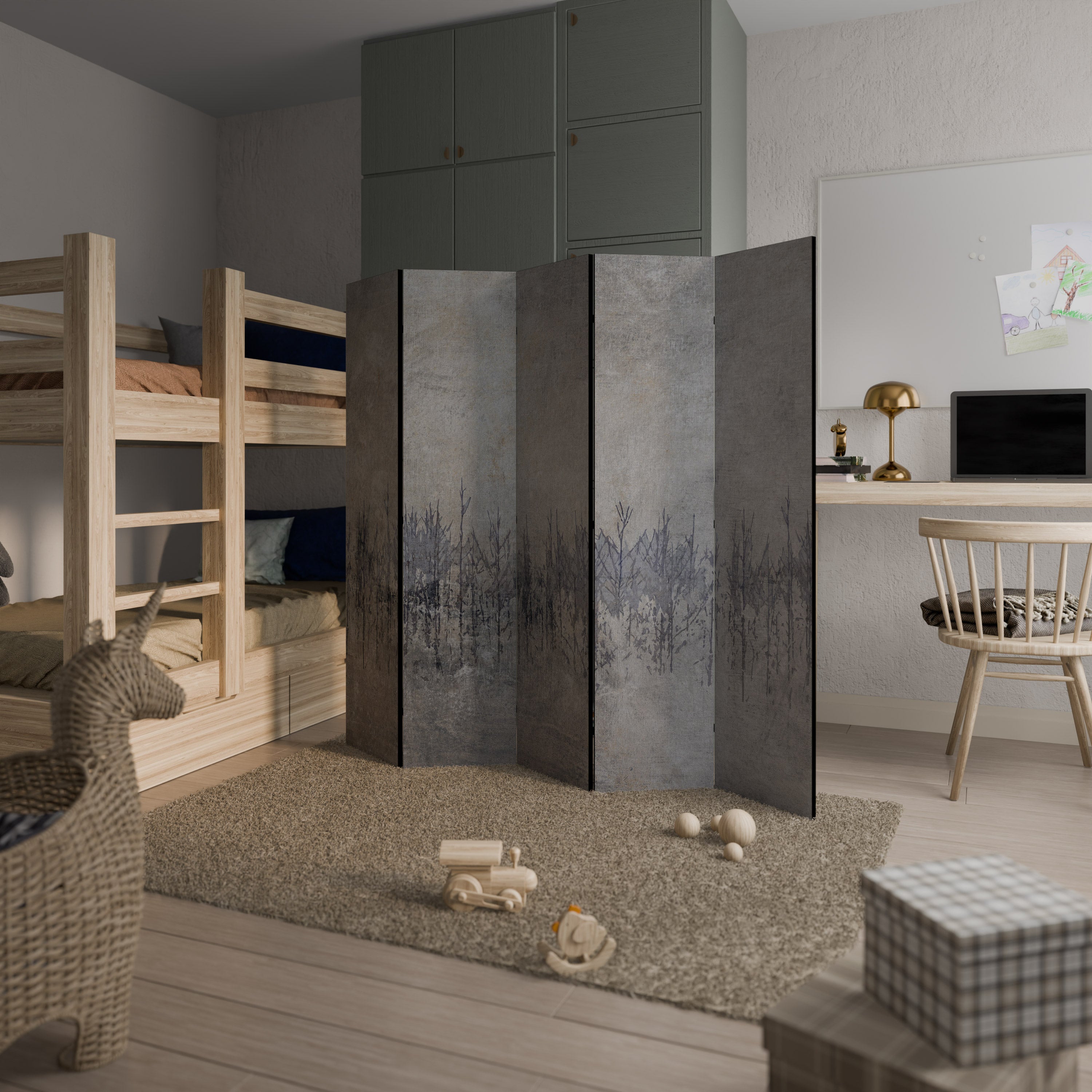 GHOSTS OF NATURE 5-Panel Room Divider