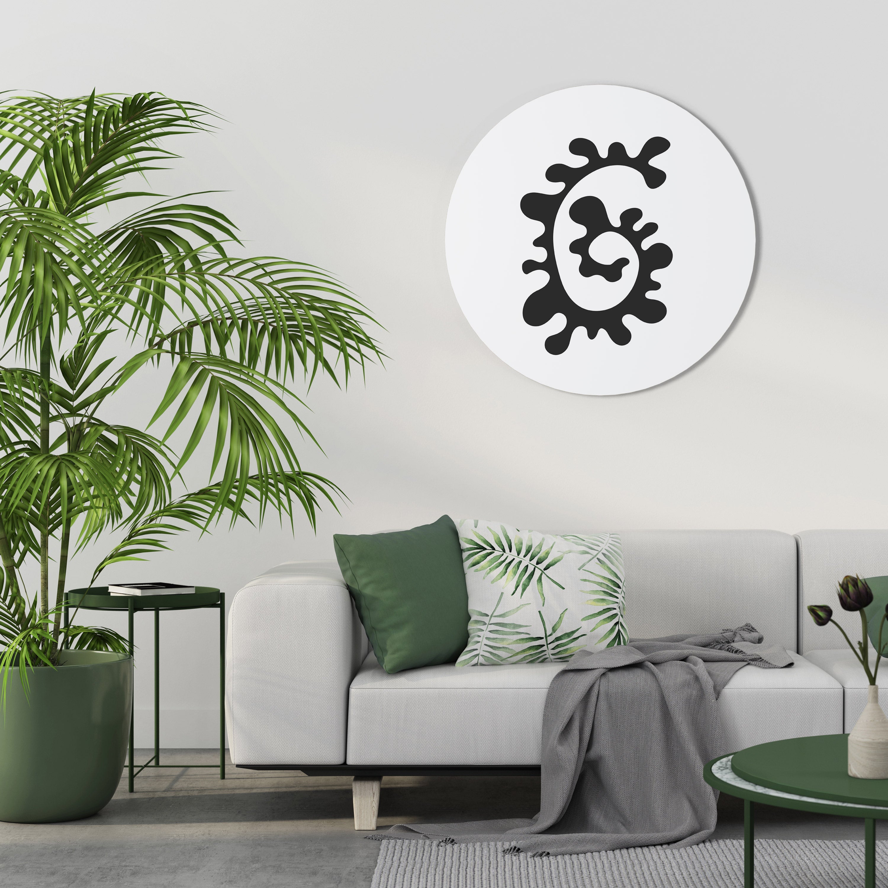 THE BLEND OF YESTERDAY Runde Wanddekoration Ø 69 cm