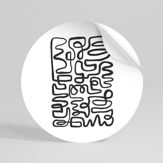 LOST IN THE ECHO Runder Wandsticker zum Abziehen und Aufkleben