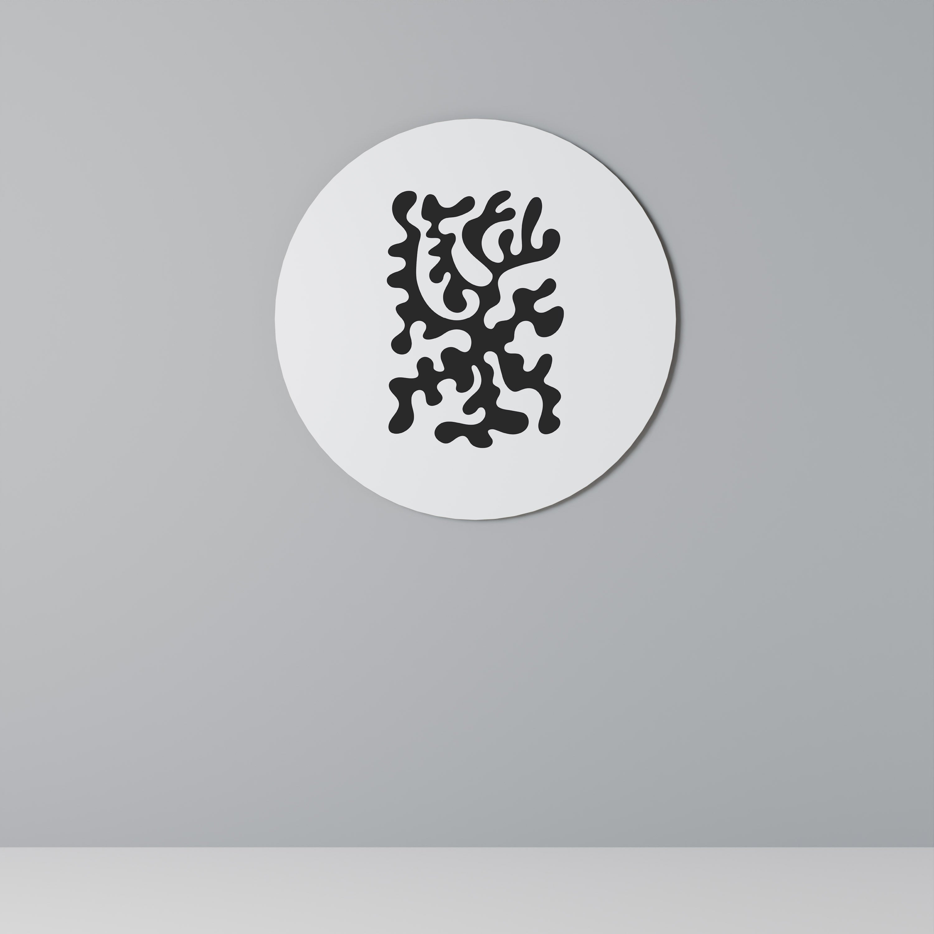 CHARCOAL CASCADE Runde Wanddekoration Ø 69 cm