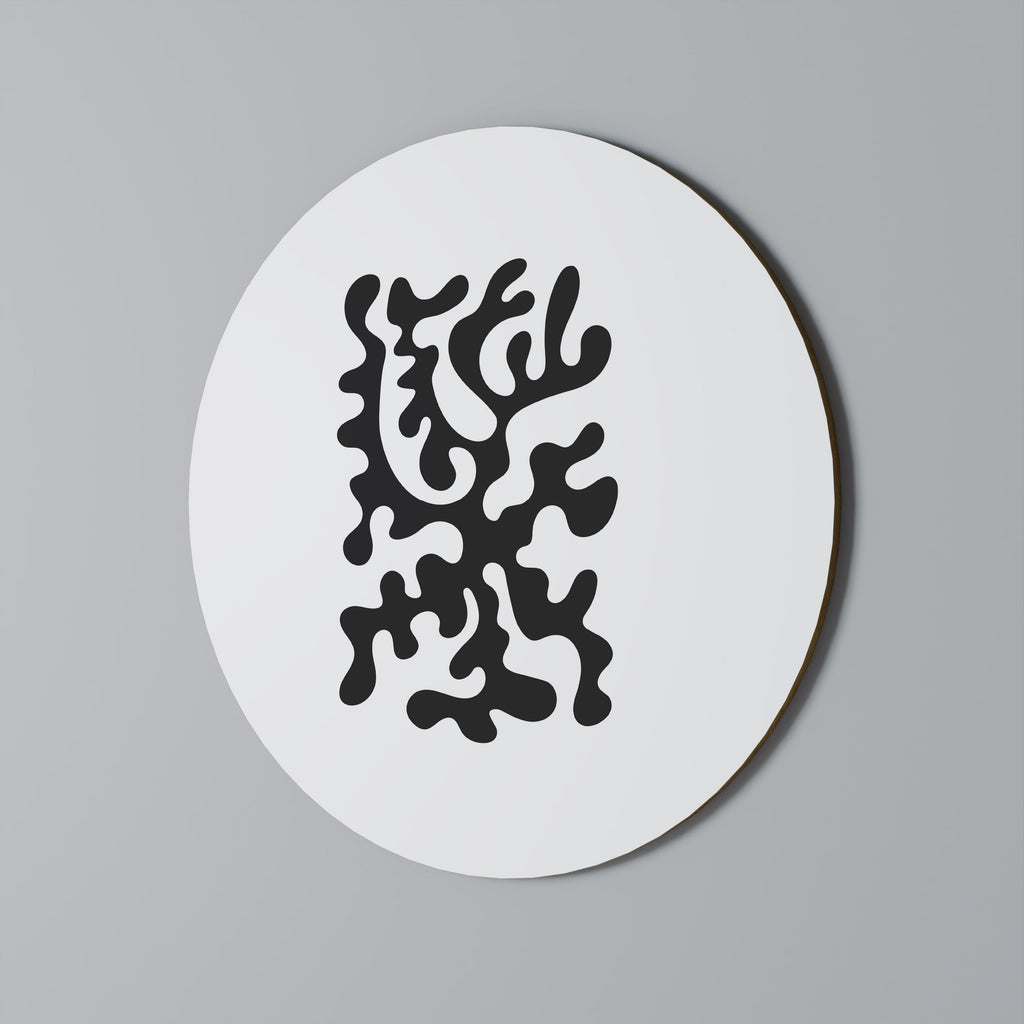 CHARCOAL CASCADE Runde Wanddekoration Ø 69 cm