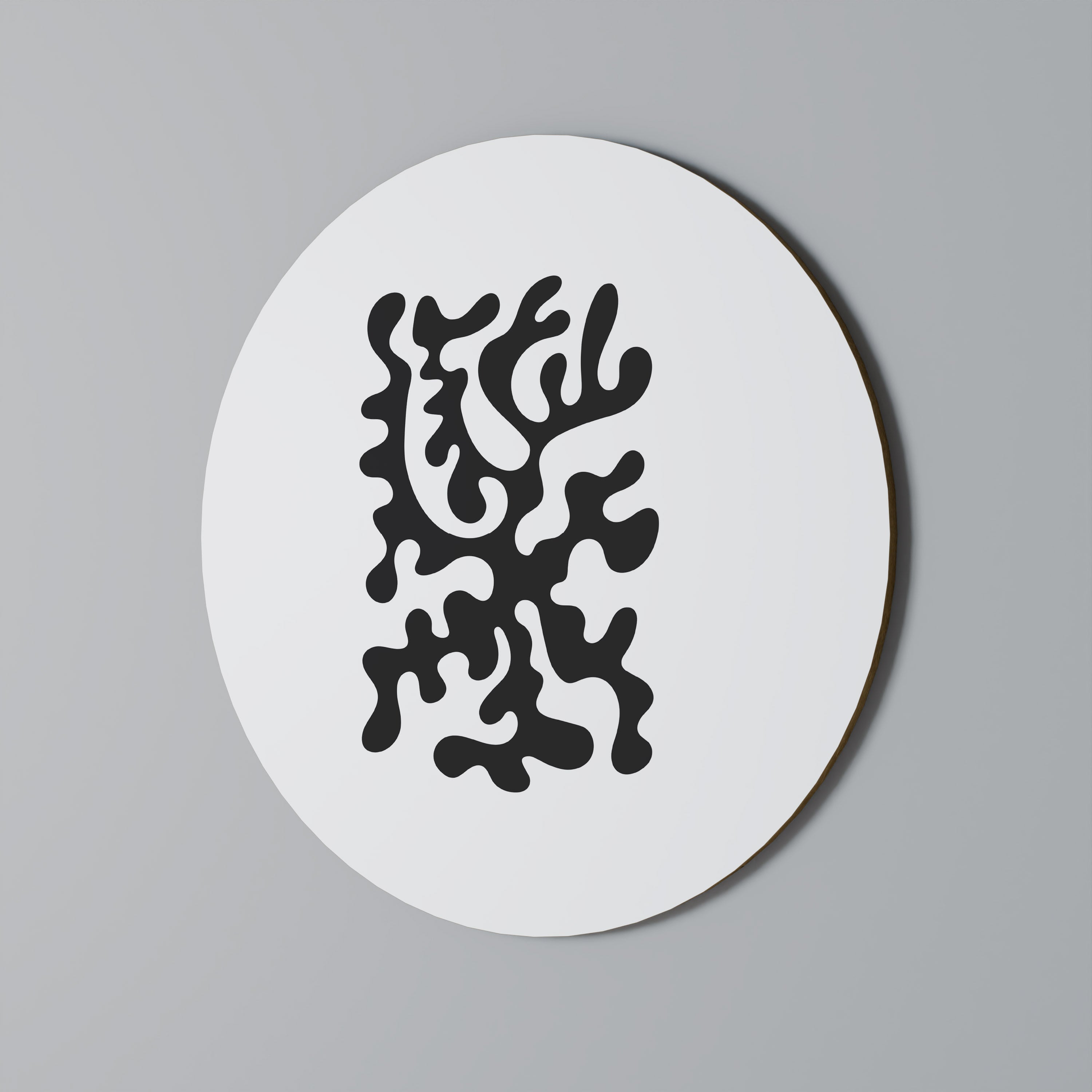 CHARCOAL CASCADE Runde Wanddekoration Ø 69 cm