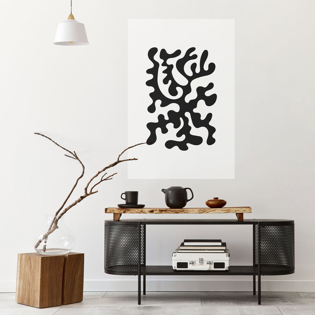 CHARCOAL CASCADE Vertikales Poster zum Abziehen und Aufkleben