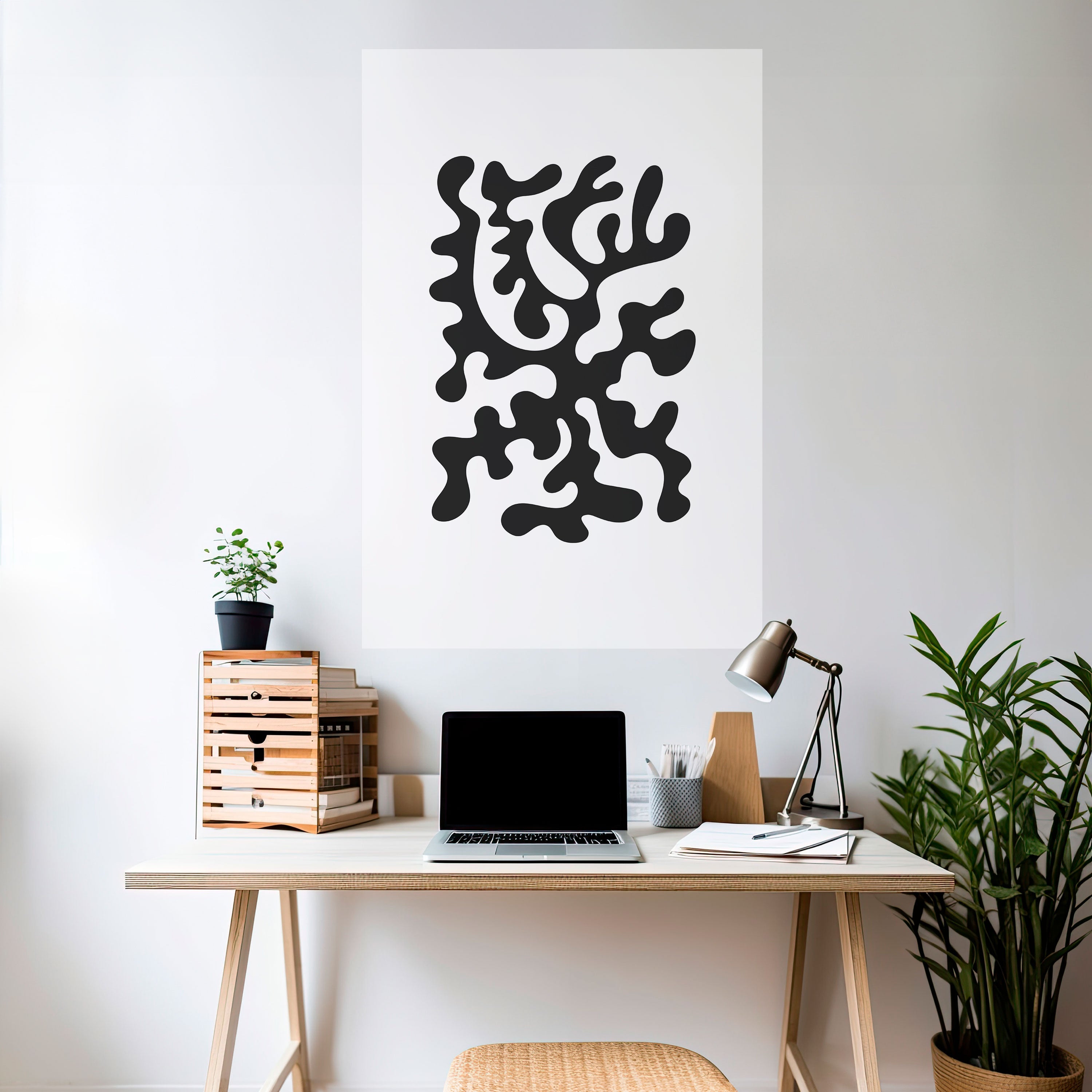 CHARCOAL CASCADE Vertikales Poster zum Abziehen und Aufkleben