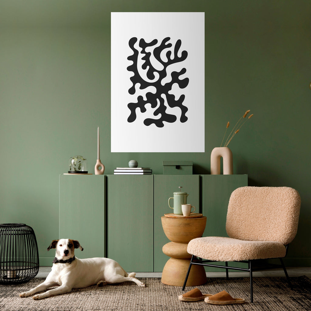 CHARCOAL CASCADE Vertikales Poster zum Abziehen und Aufkleben