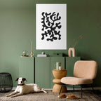 CHARCOAL CASCADE Selbstklebendes Poster - Hochformat