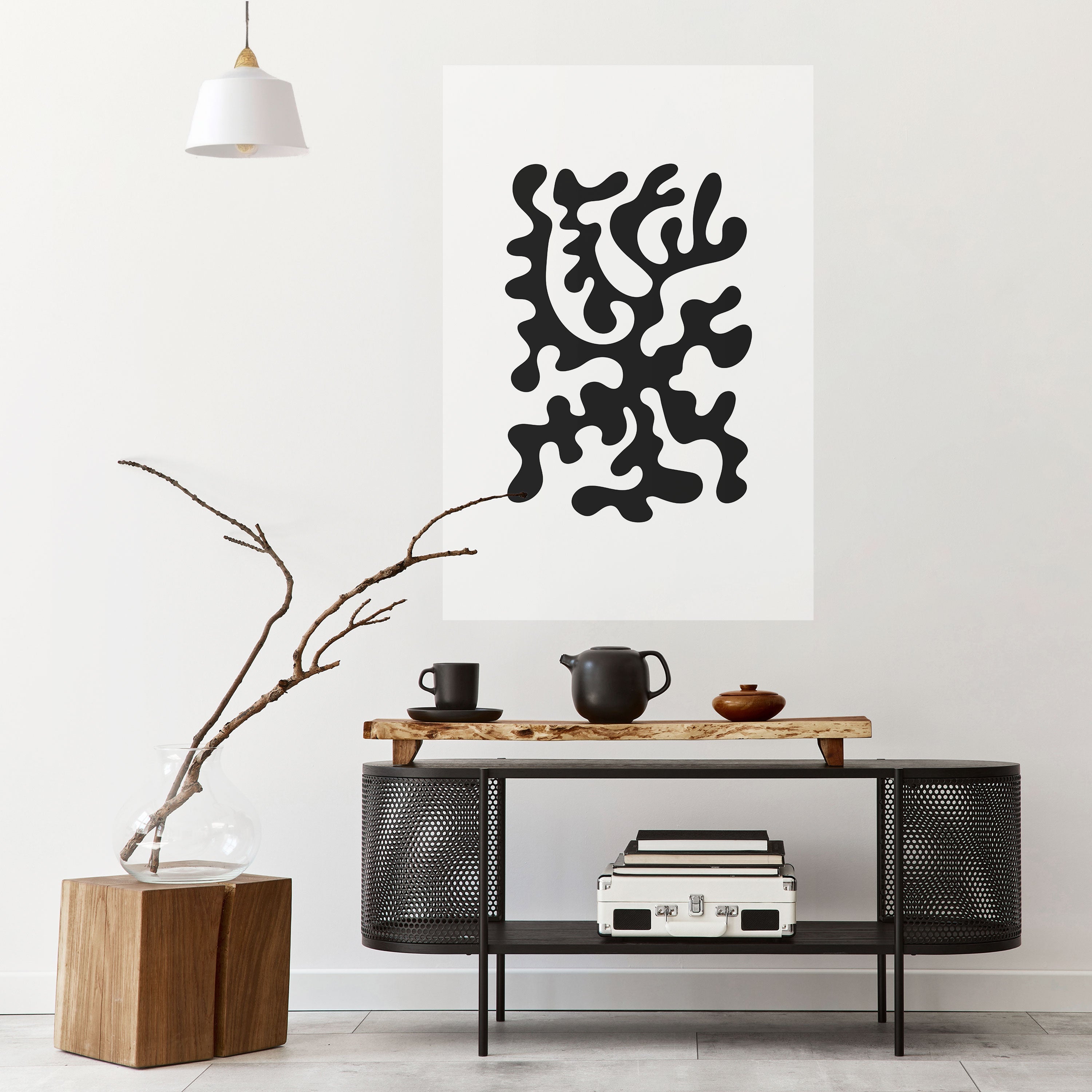 CHARCOAL CASCADE Vertikales Poster zum Abziehen und Aufkleben