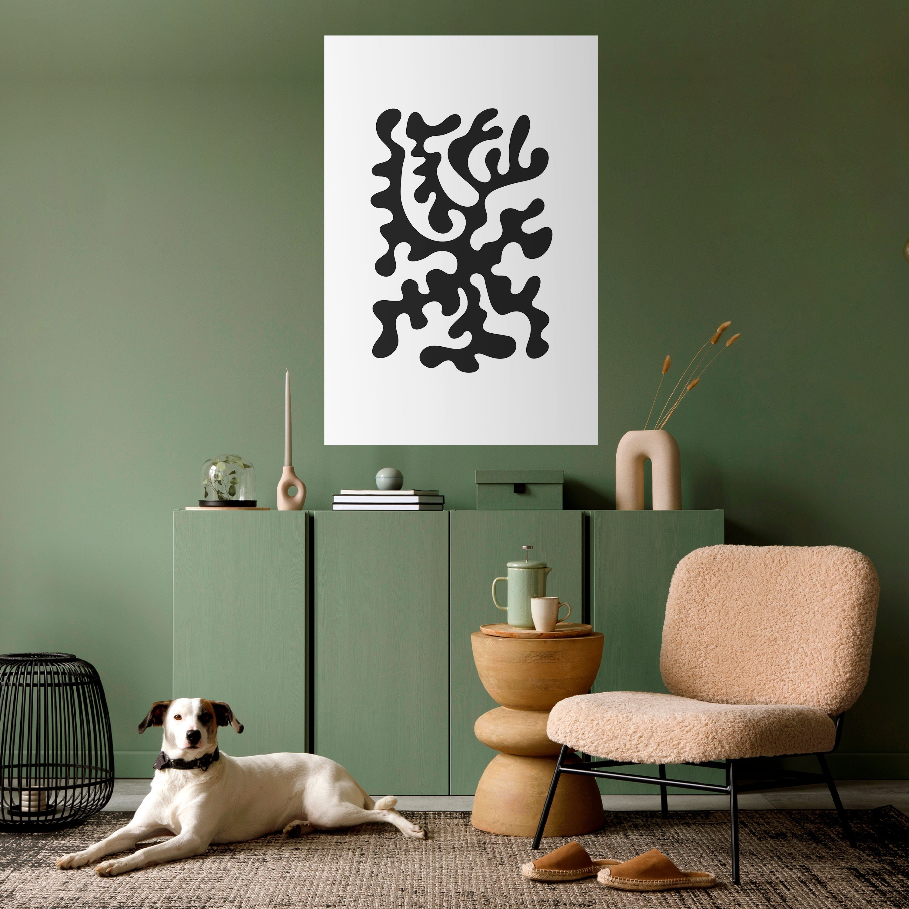 CHARCOAL CASCADE Vertikales Poster zum Abziehen und Aufkleben