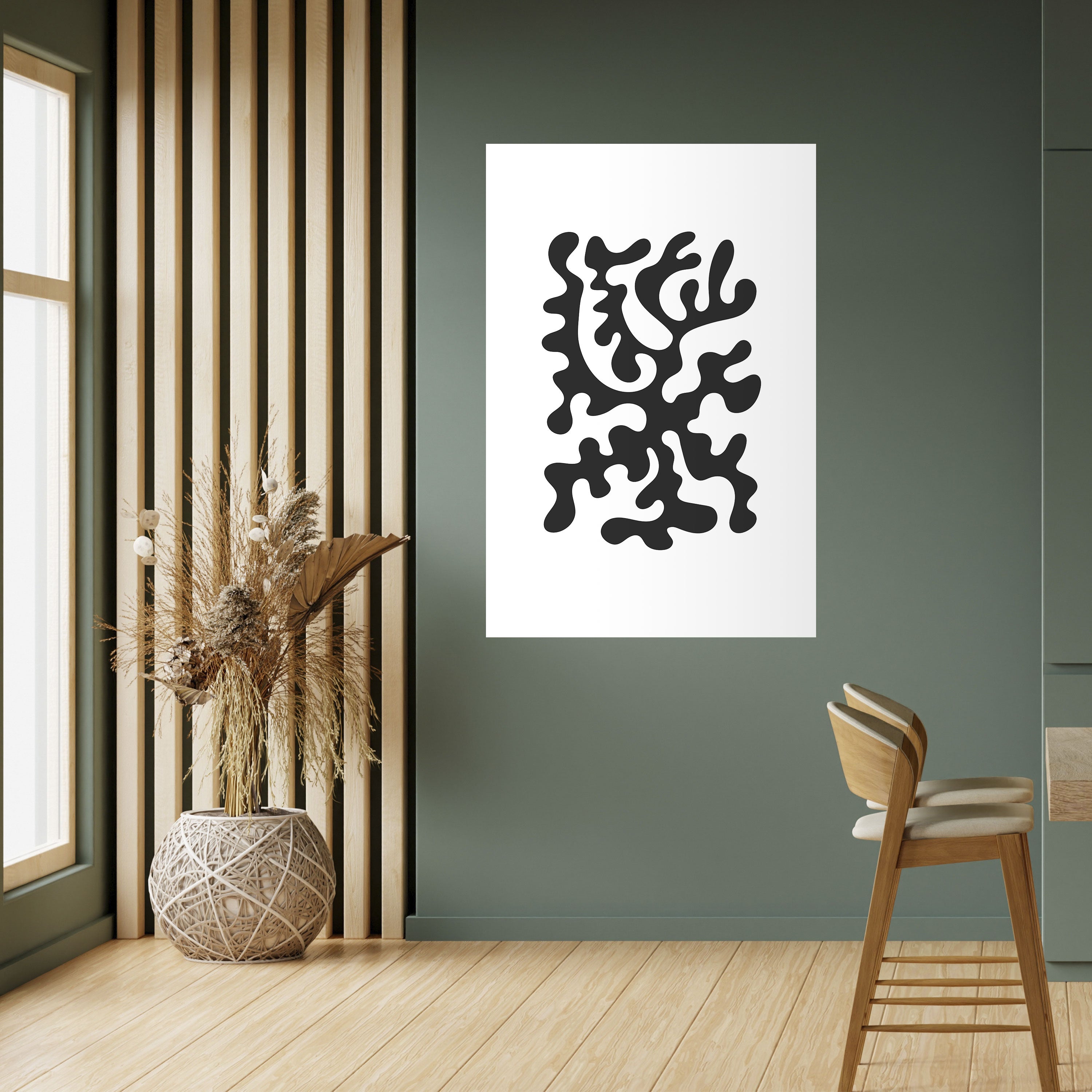 CHARCOAL CASCADE Vertikales Poster zum Abziehen und Aufkleben