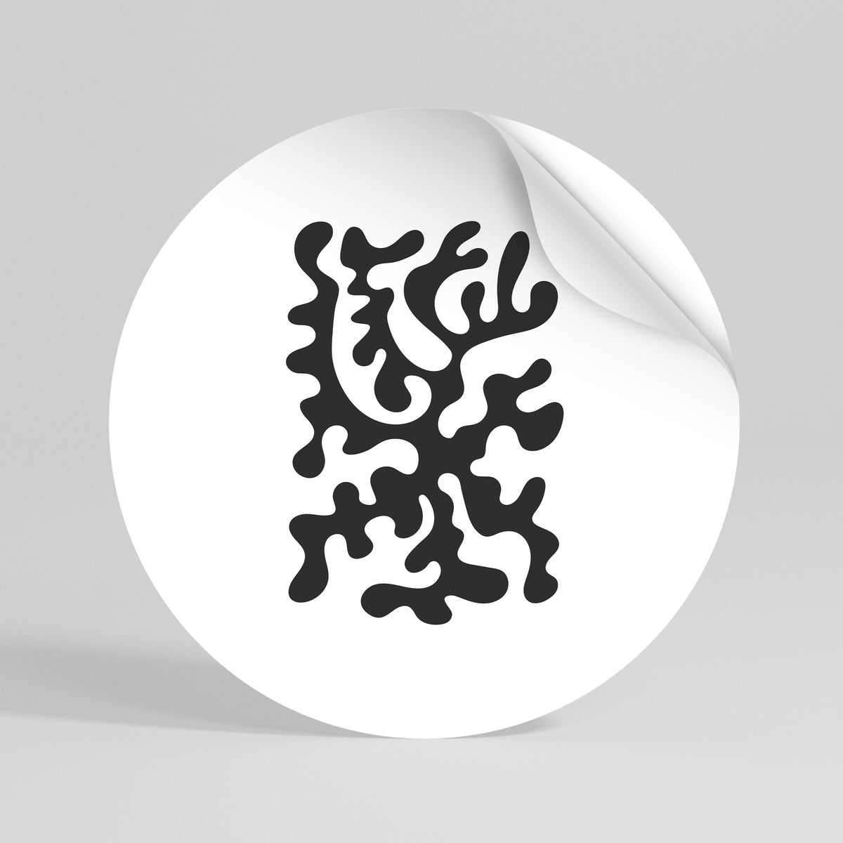 CHARCOAL CASCADE Runder Wandsticker zum Abziehen und Aufkleben