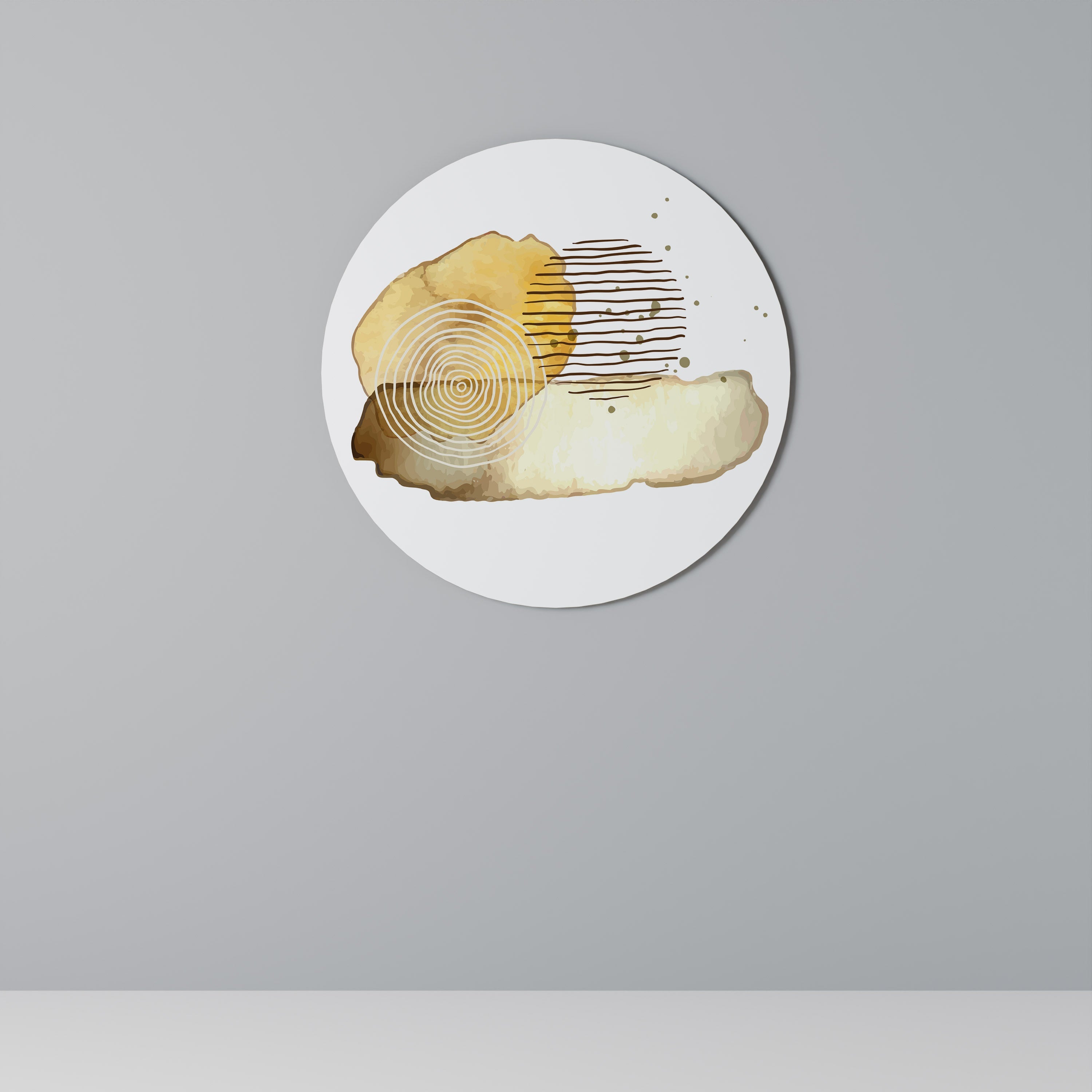 TRANSCENDENT TONES Runde Wanddekoration Ø 69 cm