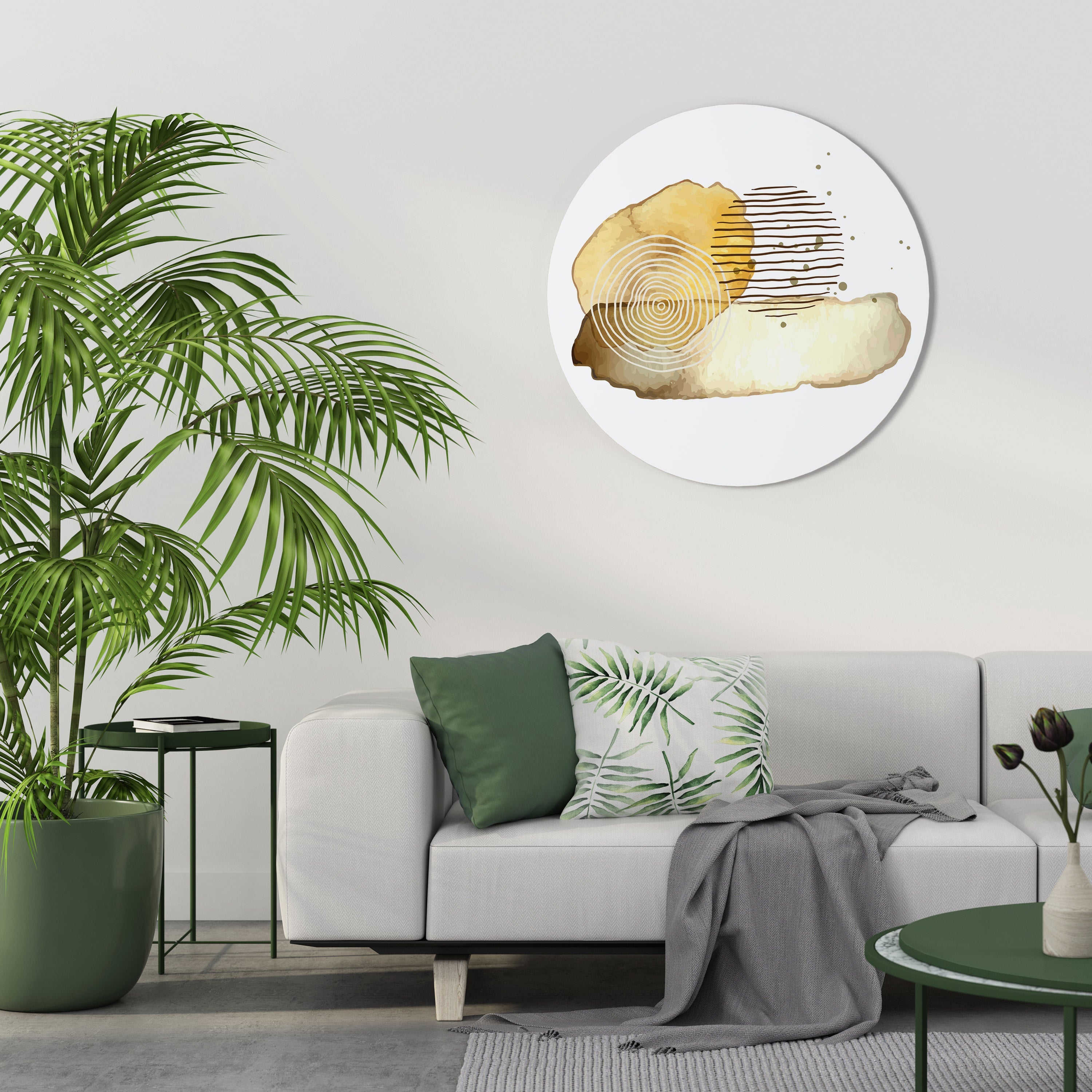 TRANSCENDENT TONES Runde Wanddekoration Ø 69 cm