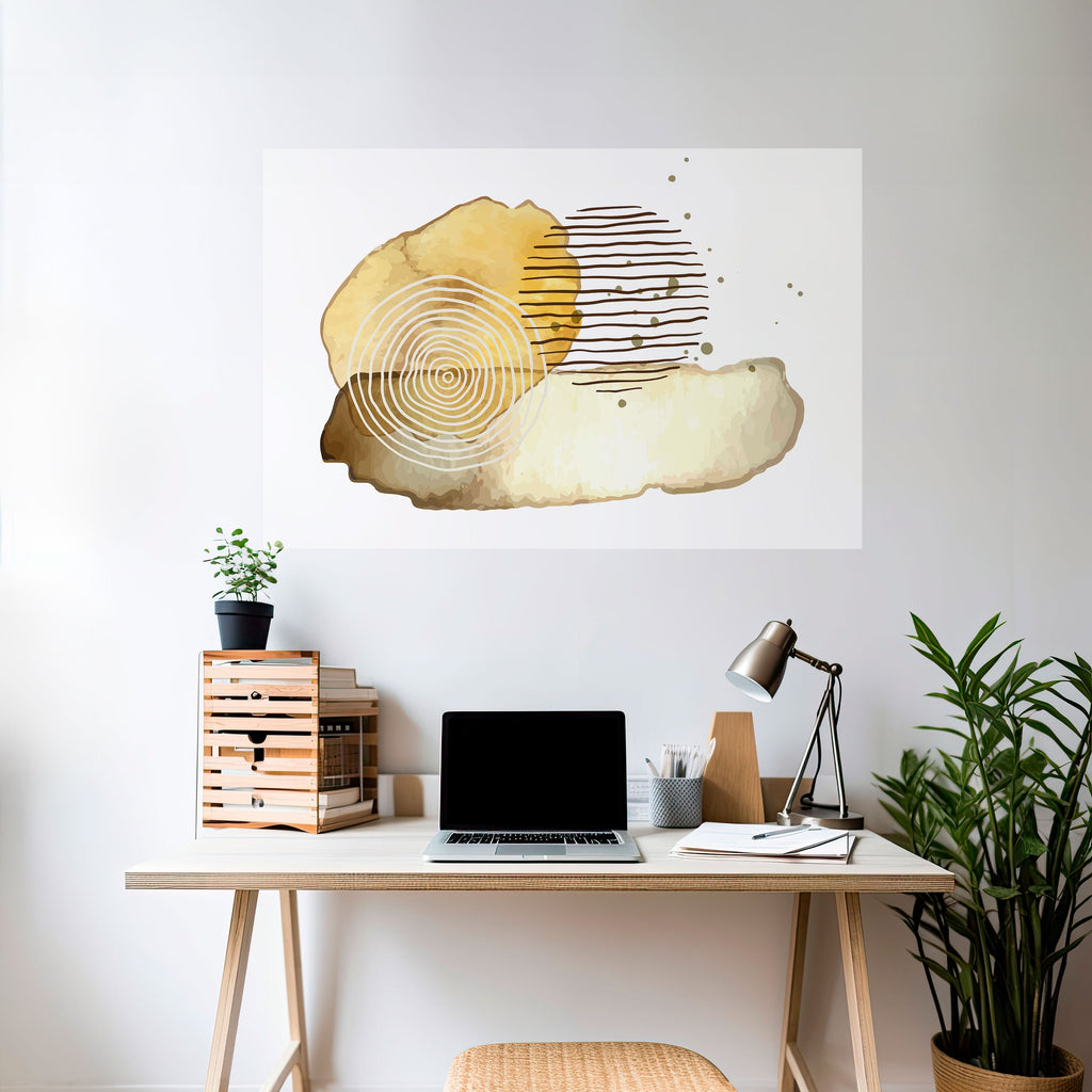 TRANSCENDENT TONES Peel and Stick Horizontal Poster