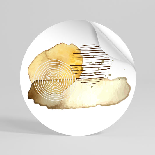 TRANSCENDENT TONES Peel and Stick Round Sticker