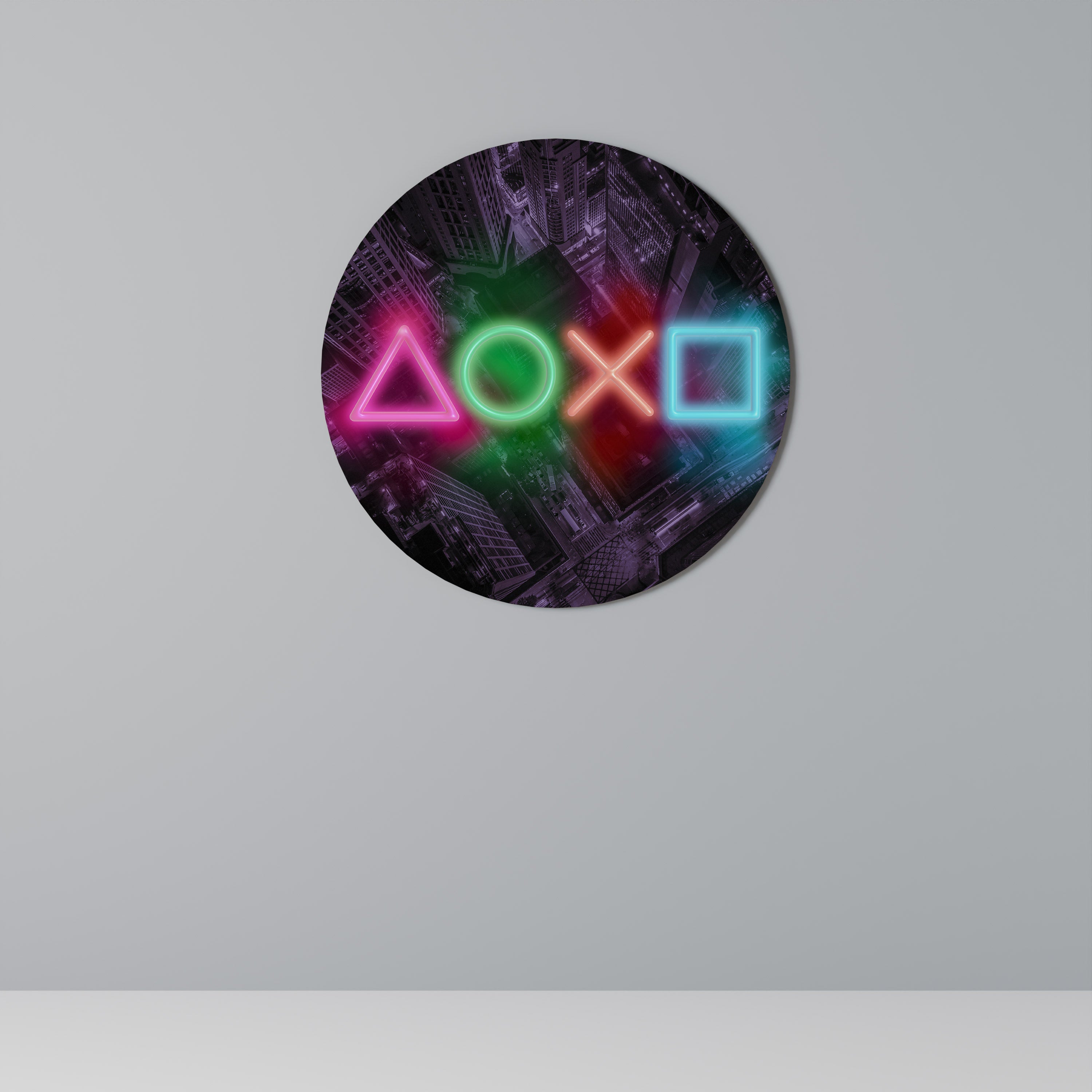 CYBERPUNK CHRONICLE Runde Wanddekoration Ø 69 cm