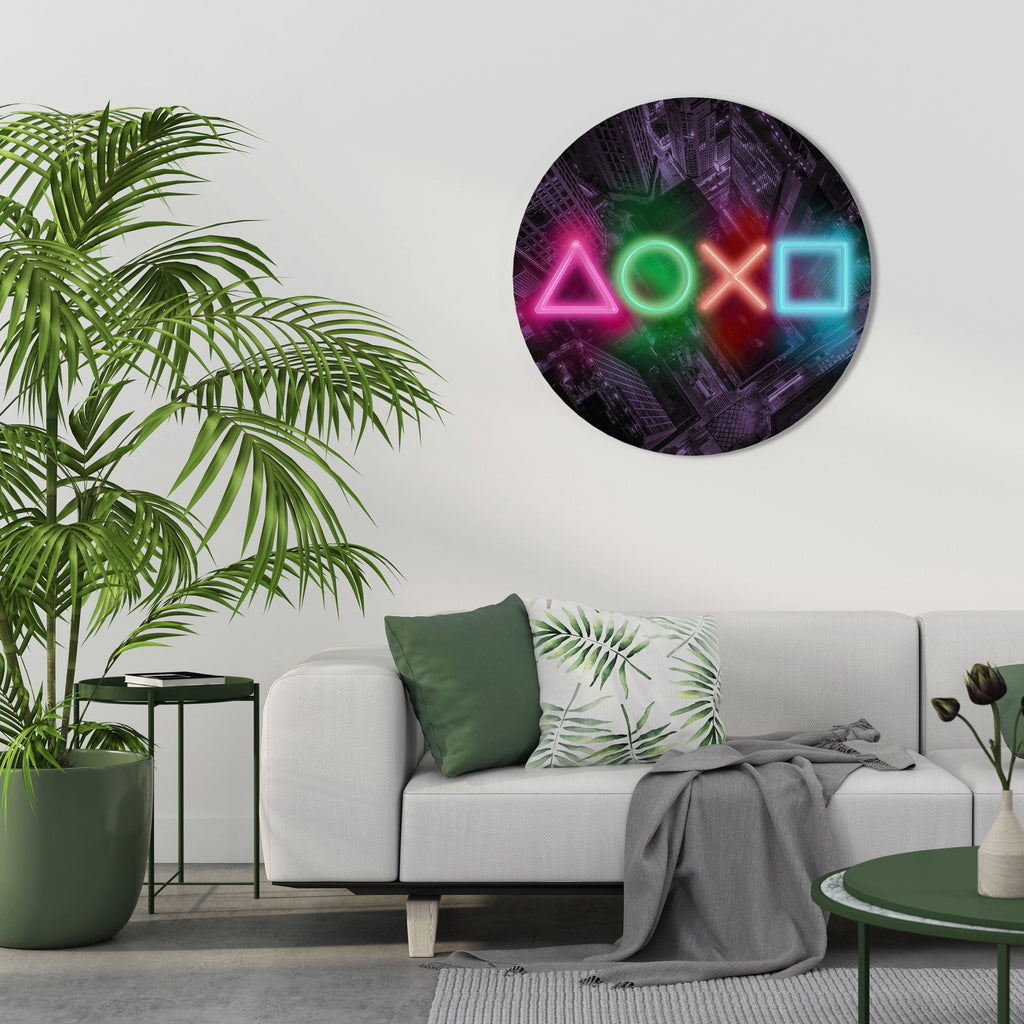 CYBERPUNK CHRONICLE Runde Wanddekoration Ø 69 cm