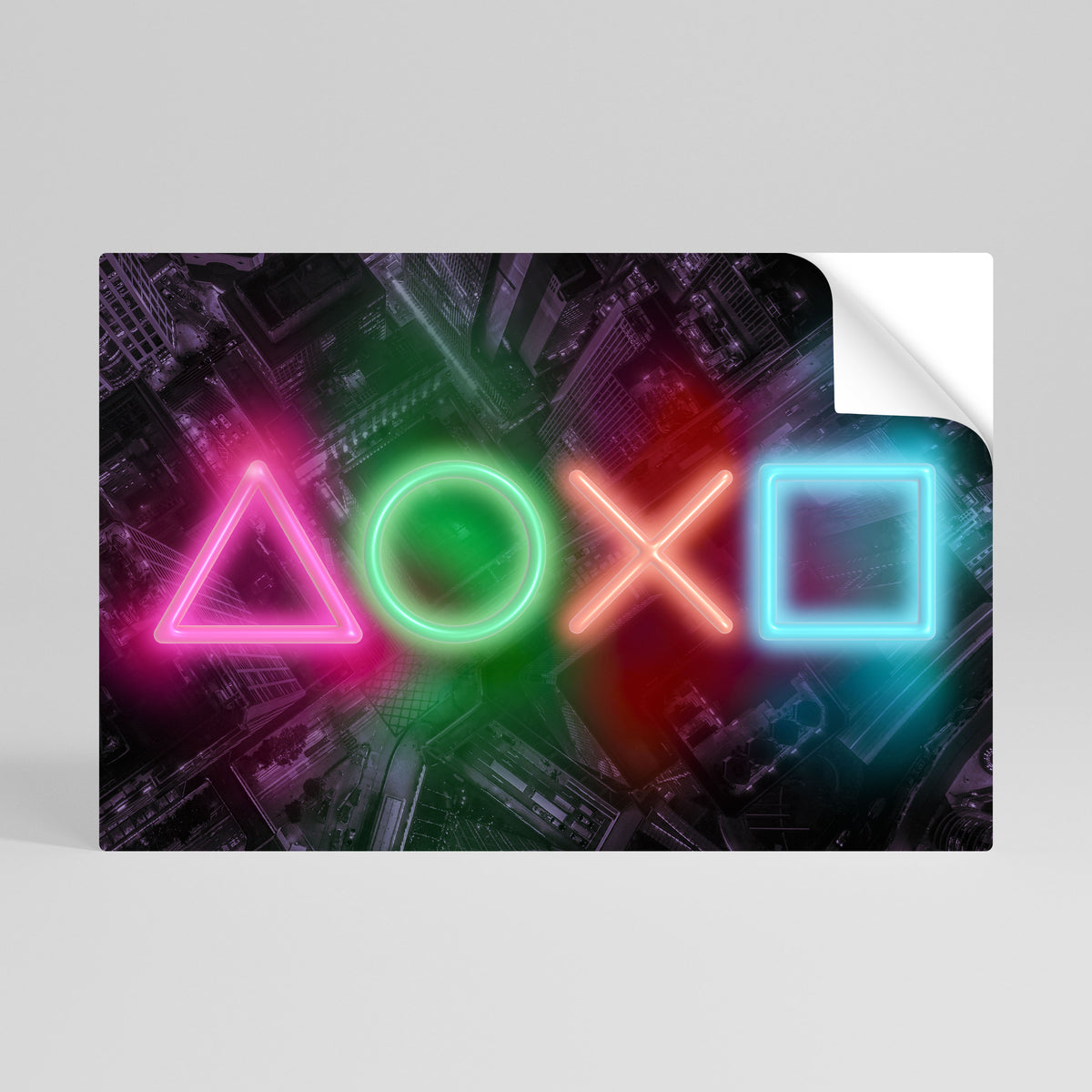 CYBERPUNK CHRONICLE Selbstklebendes Horizontal-Poster