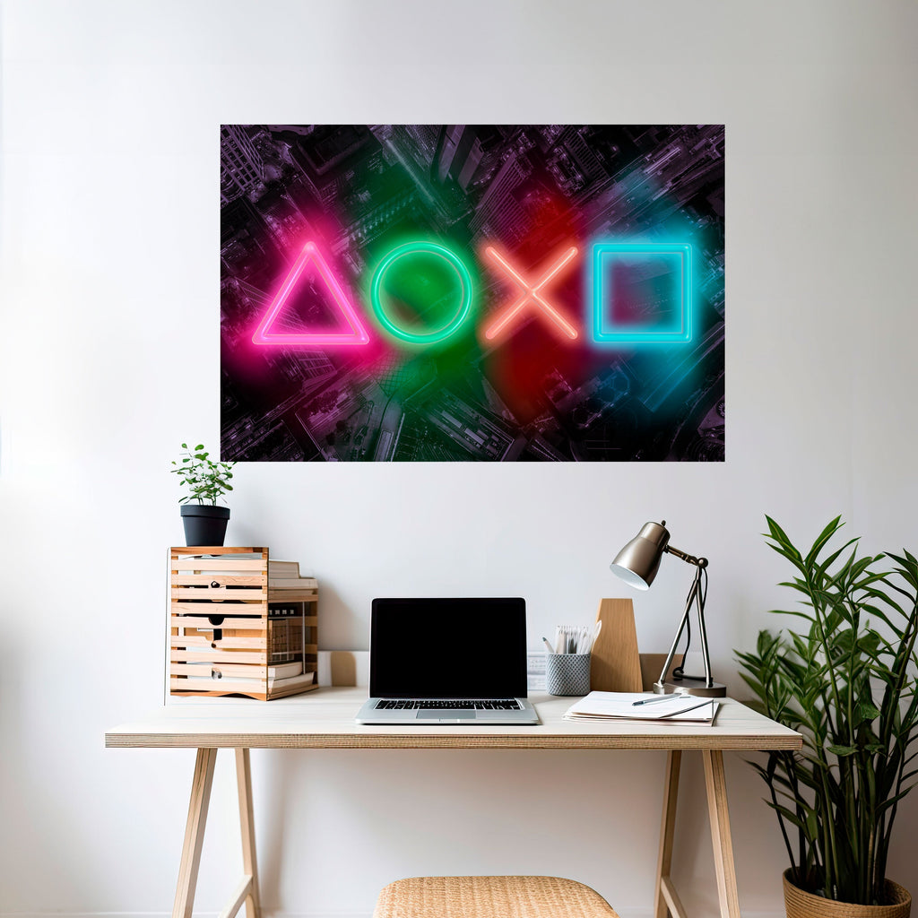 CYBERPUNK CHRONICLE Peel and Stick Horizontal Poster