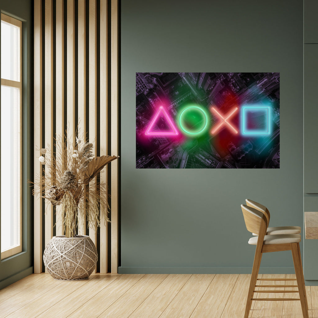 CYBERPUNK CHRONICLE Peel and Stick Horizontal Poster