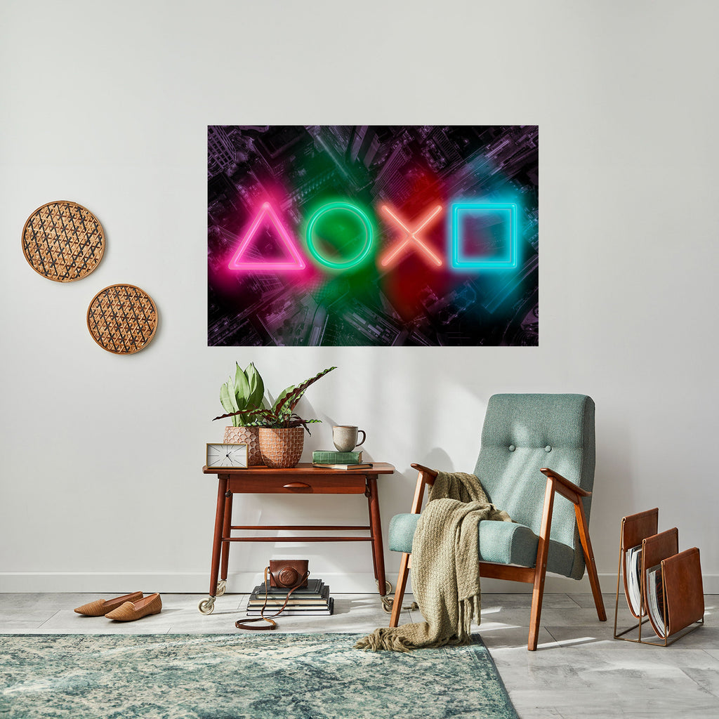 CYBERPUNK CHRONICLE Peel and Stick Horizontal Poster