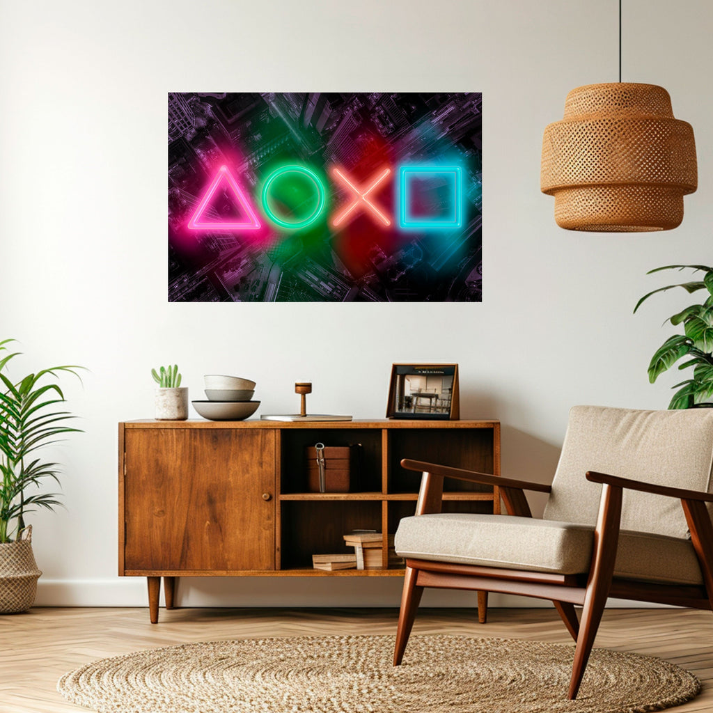 CYBERPUNK CHRONICLE Peel and Stick Horizontal Poster