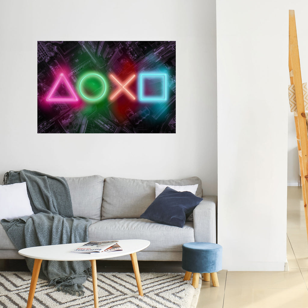 CYBERPUNK CHRONICLE Peel and Stick Horizontal Poster