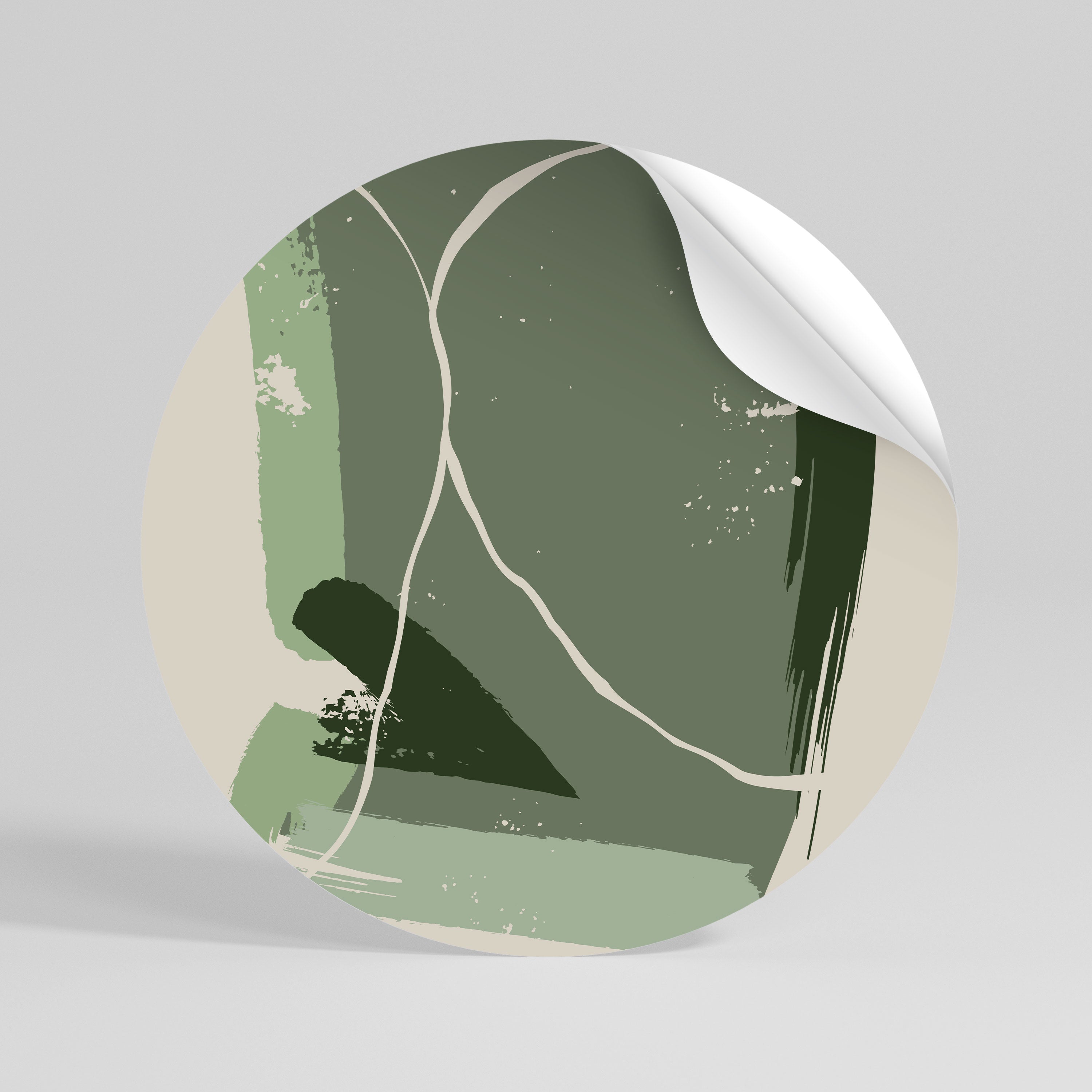 VERDANT HEAVEN Peel and Stick Round Sticker