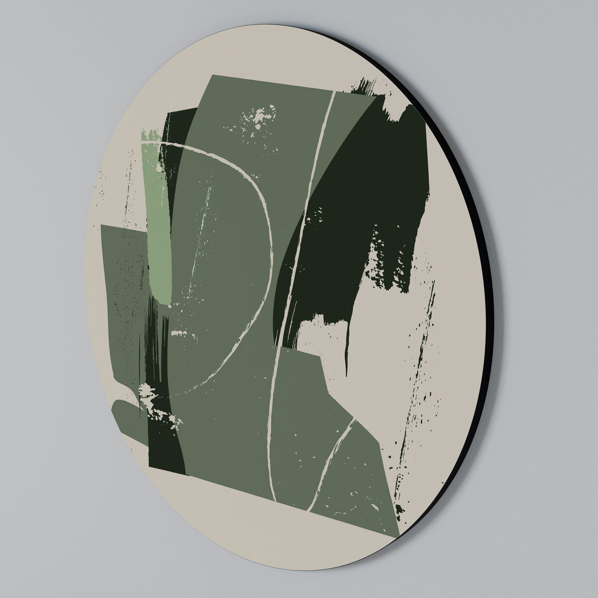 EVERGREEN ESCAPE Rundes Wandbild