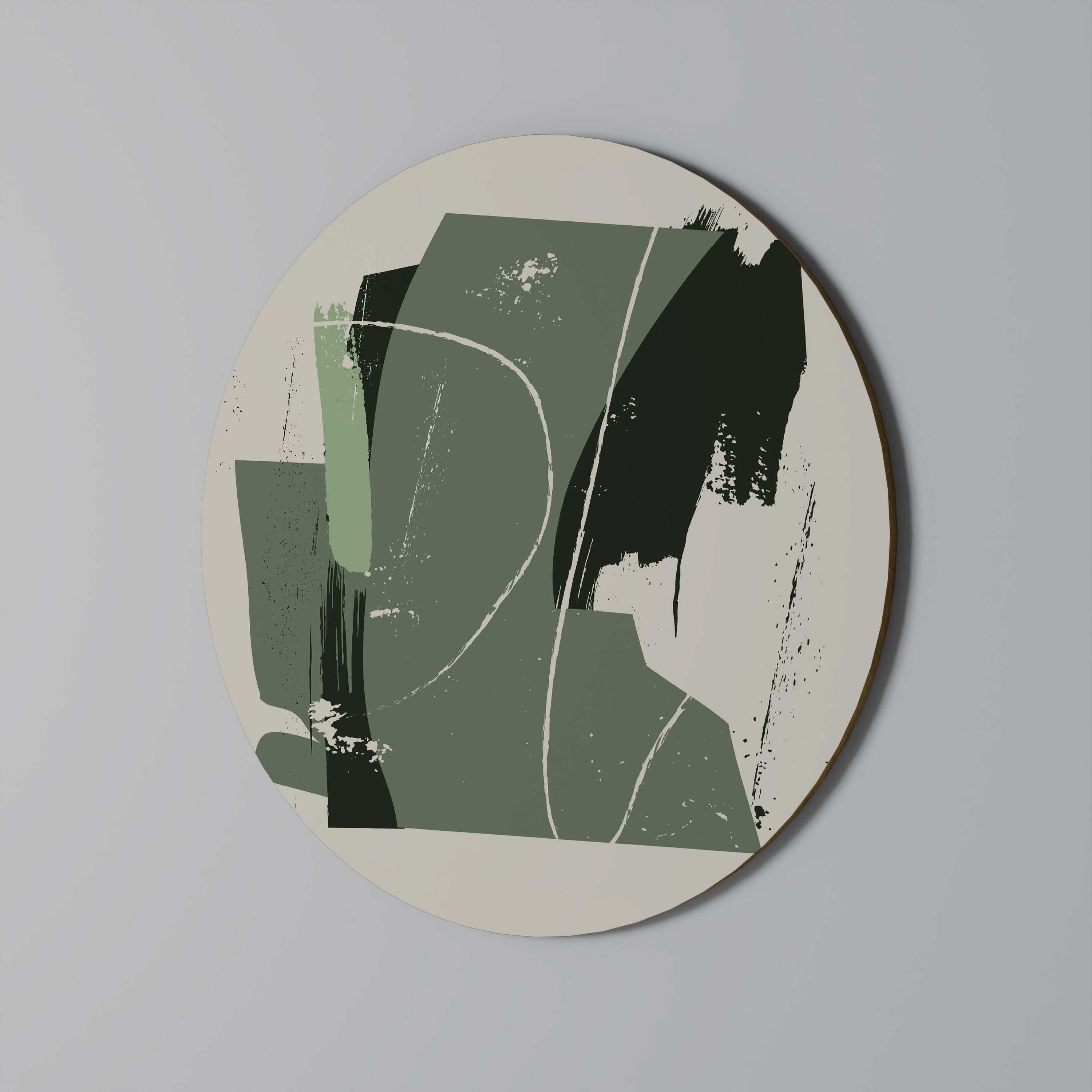 EVERGREEN ESCAPE Runde Wanddekoration Ø 69 cm