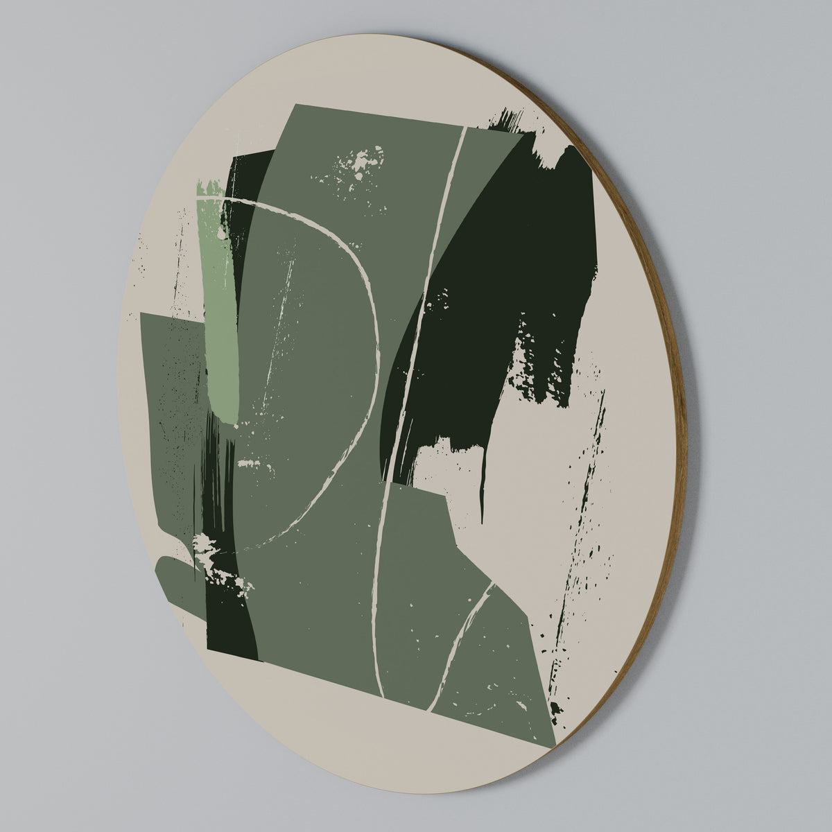 EVERGREEN ESCAPE Rundes Wandbild