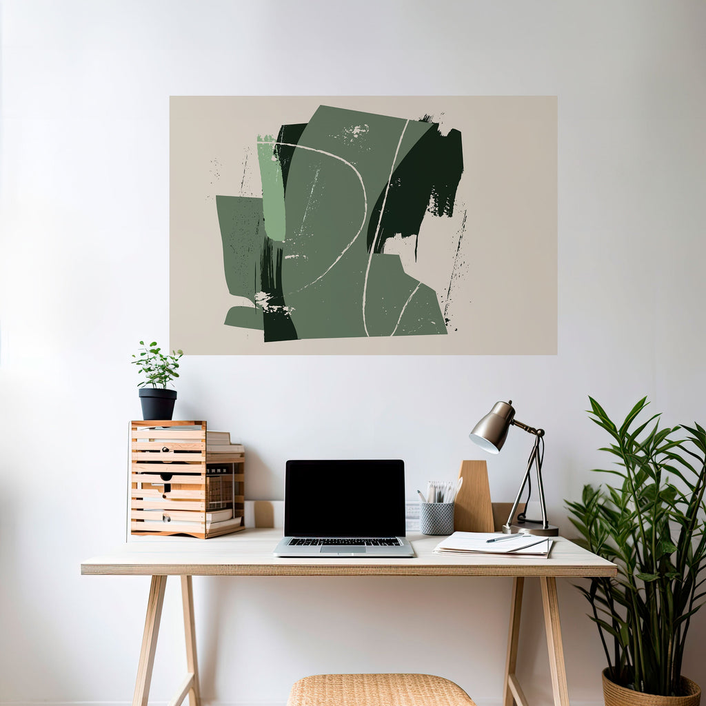 EVERGREEN ESCAPE Peel and Stick Horizontal Poster