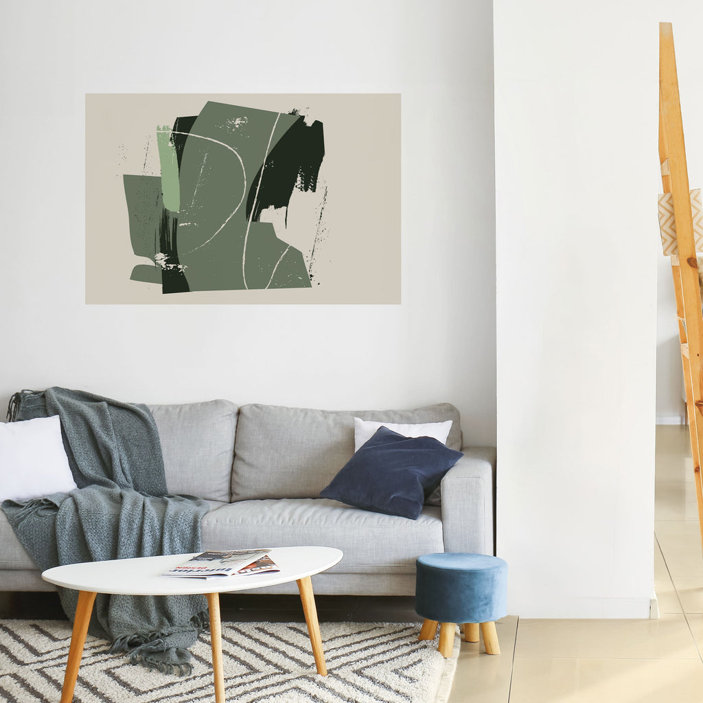 EVERGREEN ESCAPE Peel and Stick Horizontal Poster